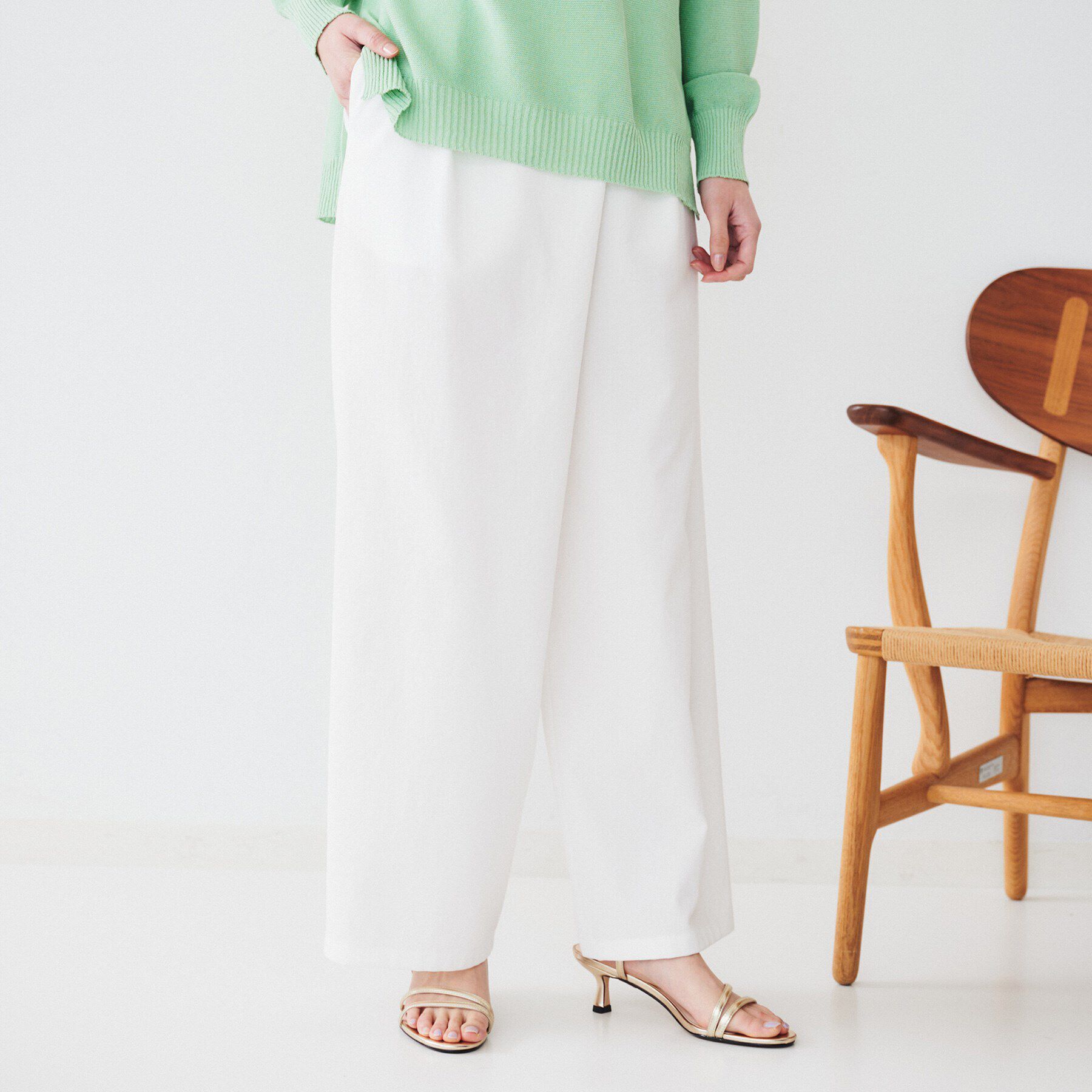 UNTITLED「【セットアップ可能】フロントラップ ワイドパンツ」|その他|