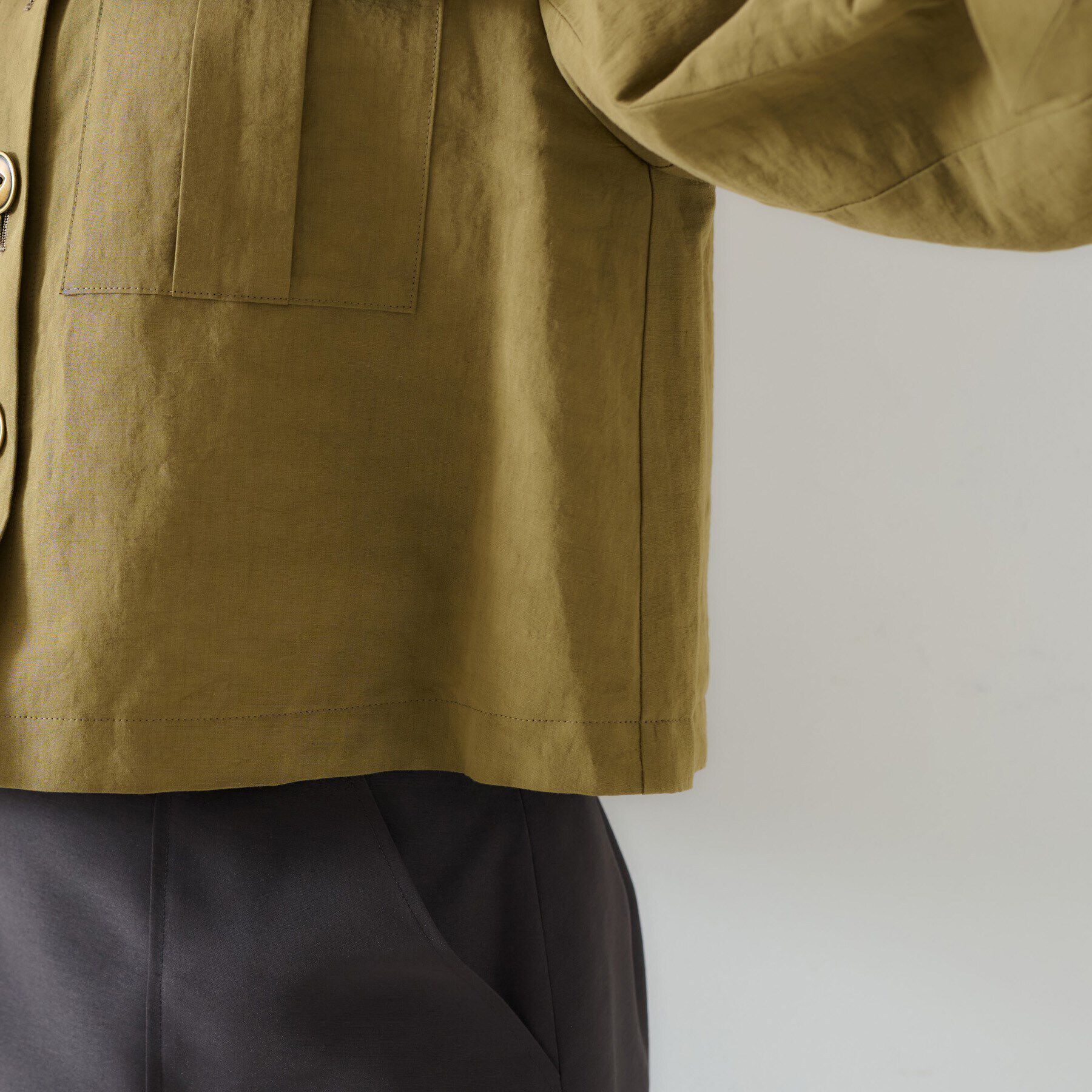 UNTITLED「【トレンド/七分袖】タイプライター ノーカラージャケット」|ノーカラージャケット|