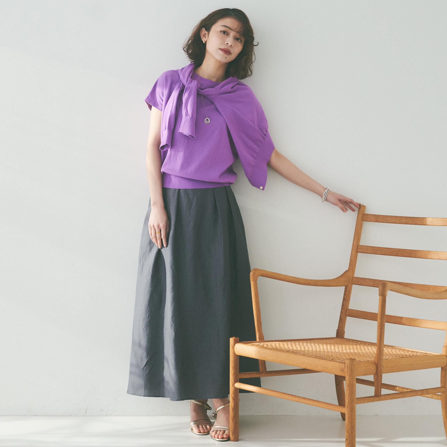 UNTITLED「【11色展開/コットン100/アンサンブル可能】クルーカーディガン」|カーディガン|