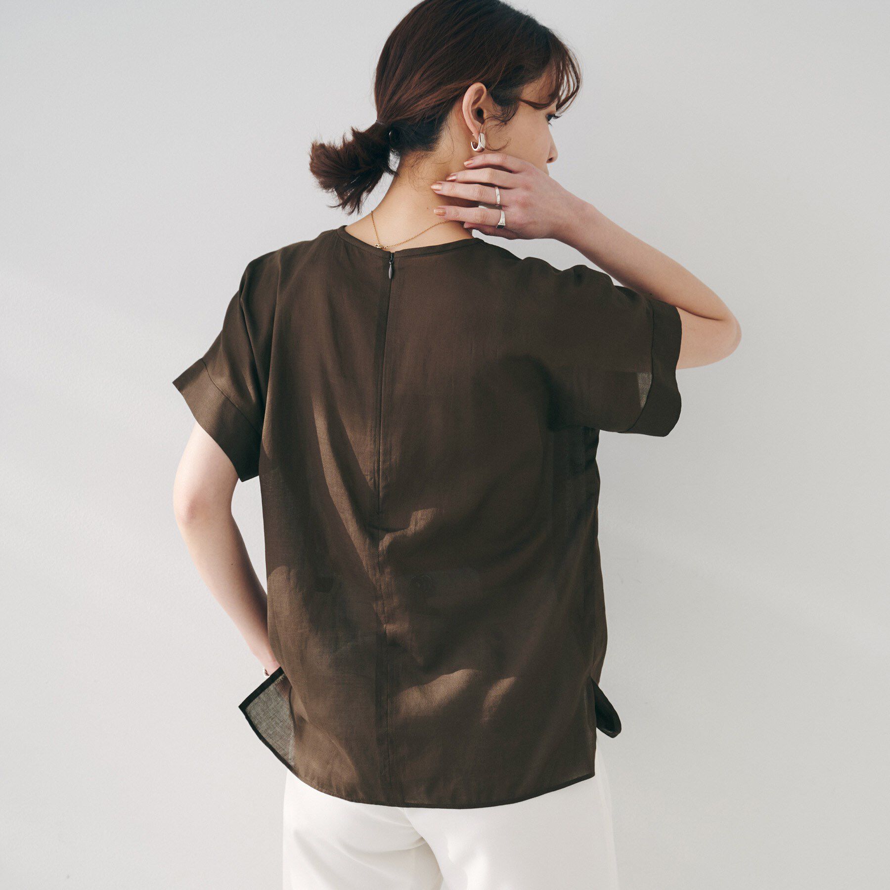 UNTITLED「【洗える】コットンピンタックブラウス」|シャツ・ブラウス|