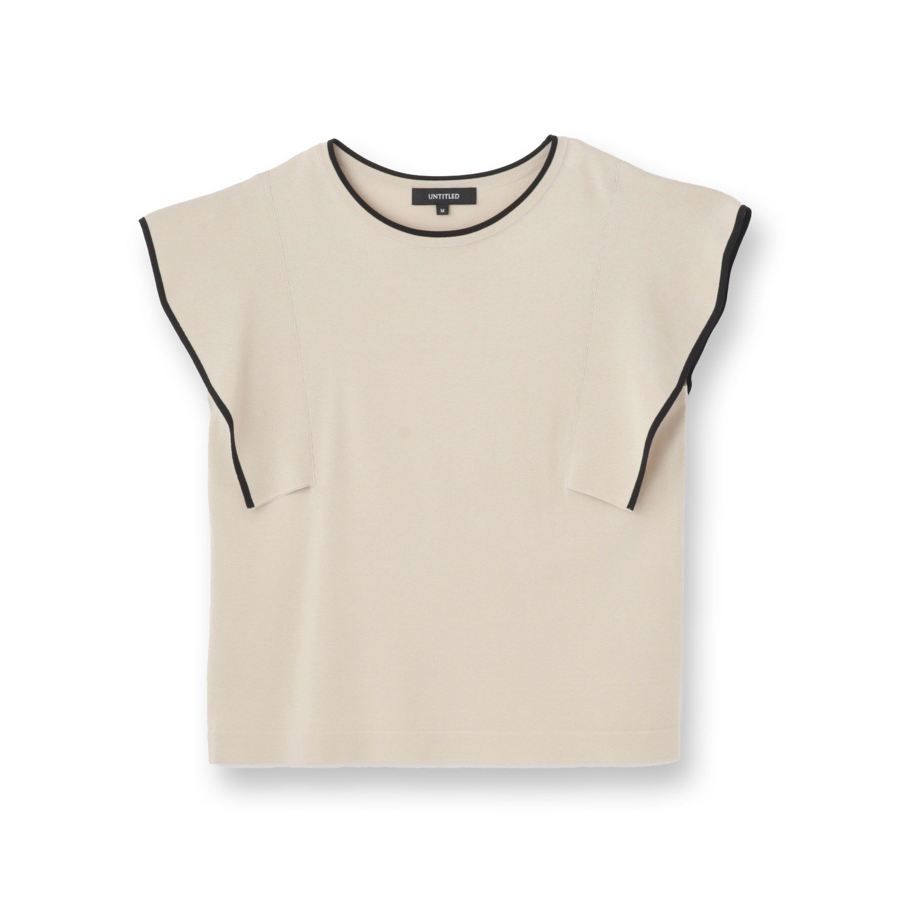 UNTITLED「【きれいめ/二の腕カバー】フリルノースリーブニット」|ニット・セーター|