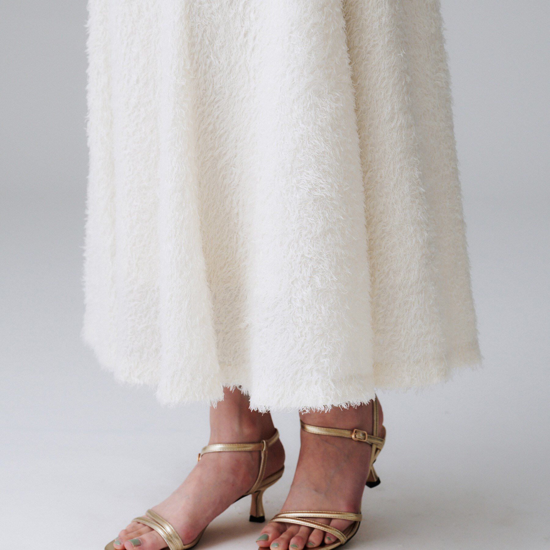 UNTITLED「【セットアップ可/後ろウエストゴム】フェザーマーメイドスカート」|スカート|