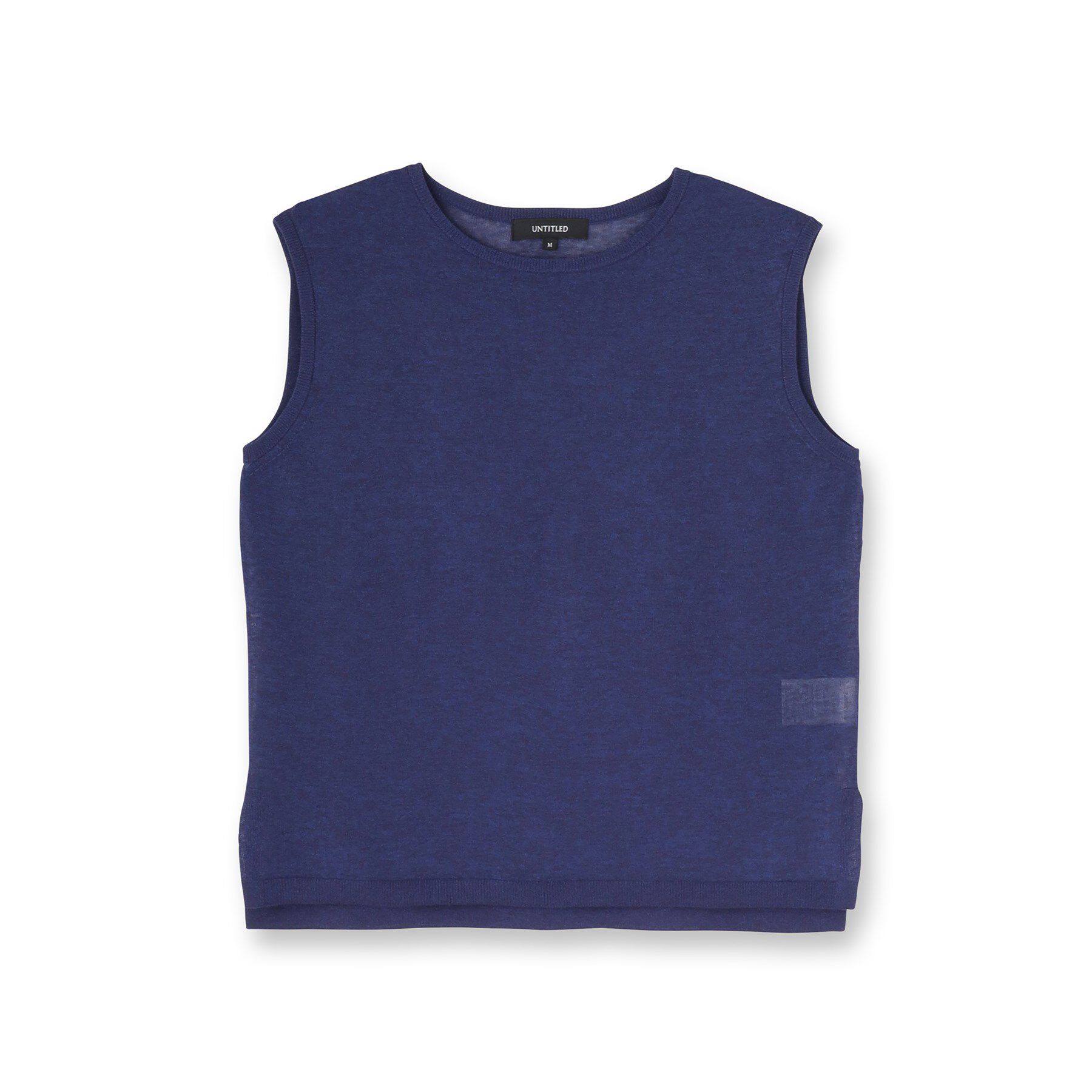 UNTITLED「【アンサンブル可/洗える】シアーノースリーブ プルオーバー」|ニット・セーター|