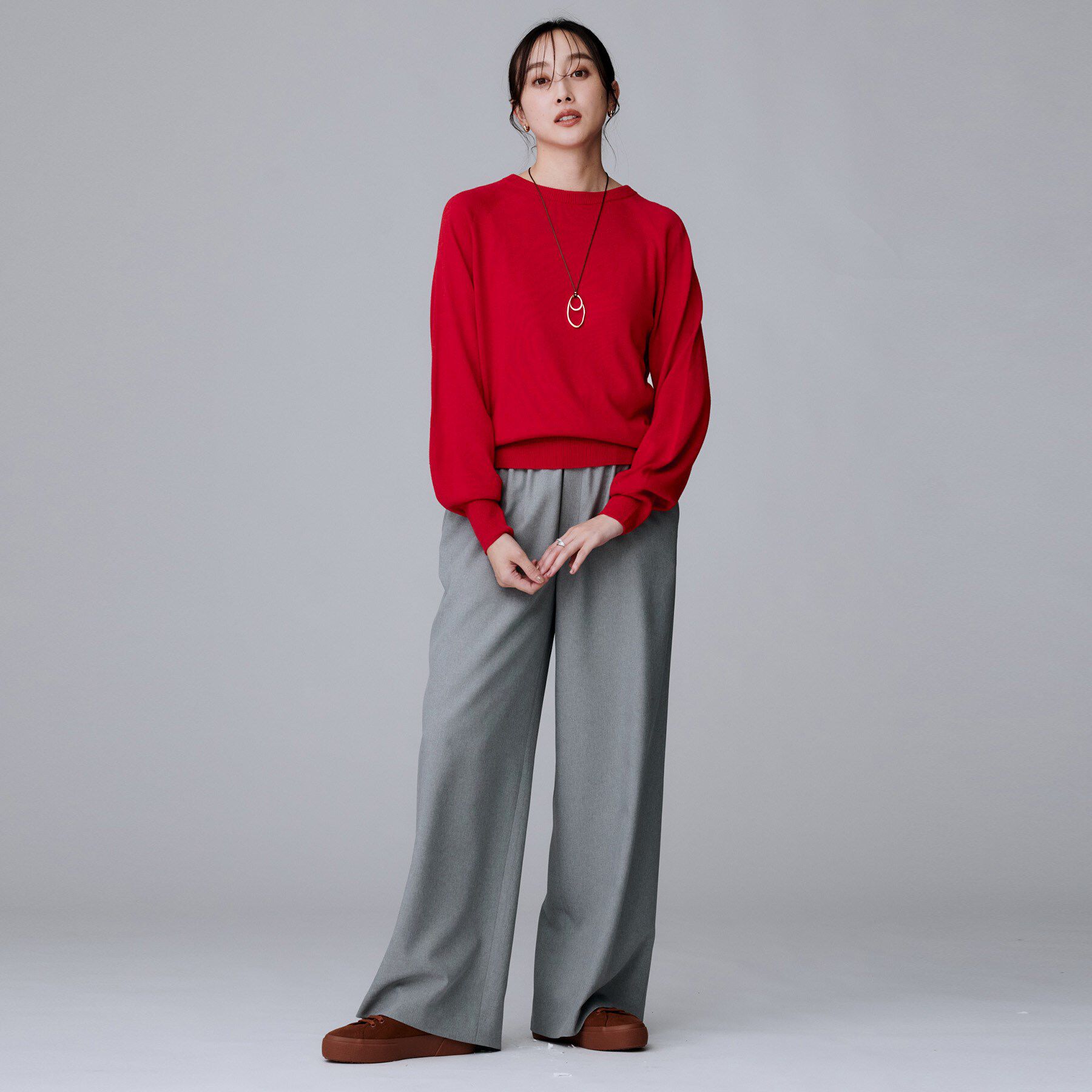 UNTITLED「【8色展開／コンパクト丈】レーヨン混 コクーンニット」|ニット・セーター|