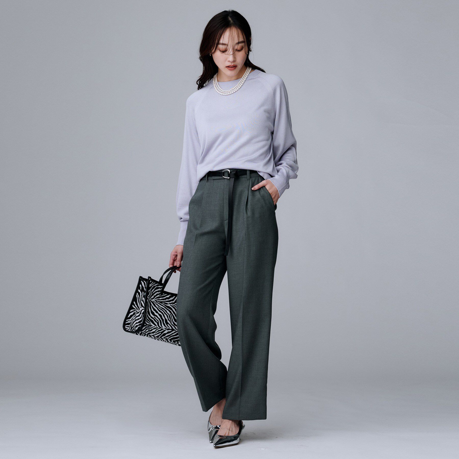 UNTITLED「【8色展開／コンパクト丈】レーヨン混 コクーンニット」|ニット・セーター|