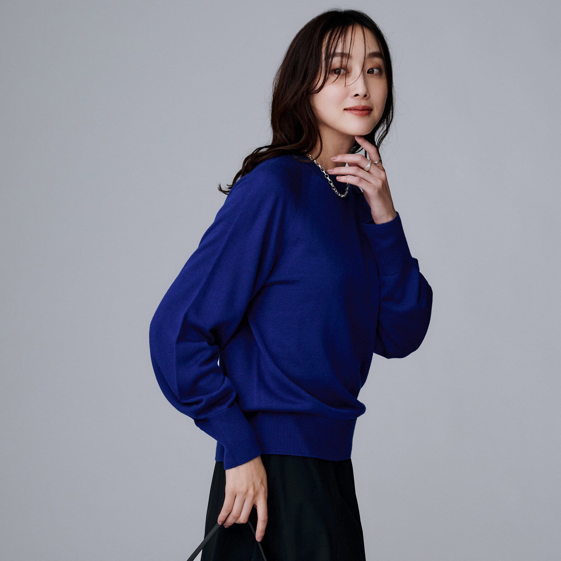 UNTITLED「【8色展開／コンパクト丈】レーヨン混 コクーンニット」|ニット・セーター|