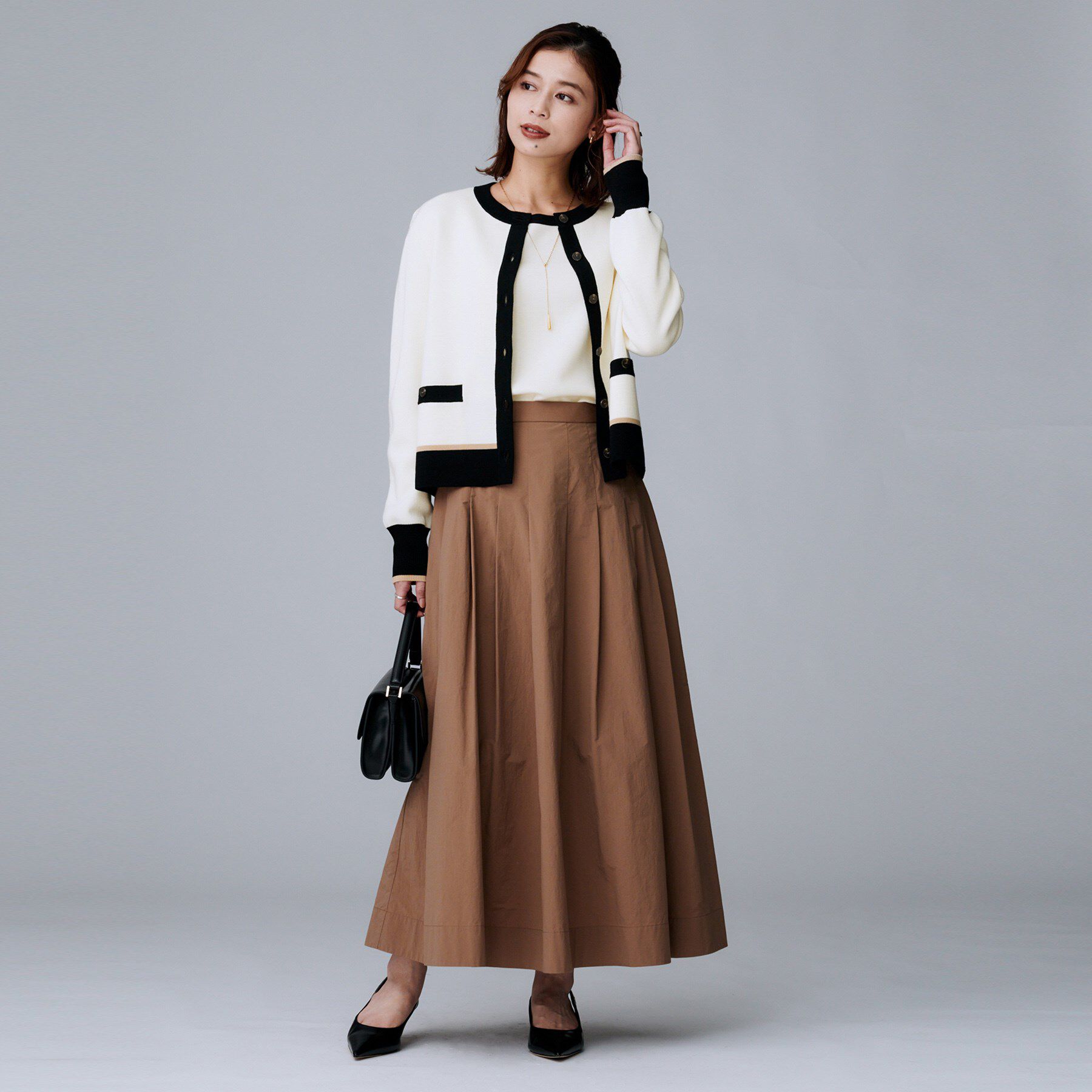 UNTITLED「【アンサンブル可/洗える】ウールミラノリブニット」|ニット・セーター|