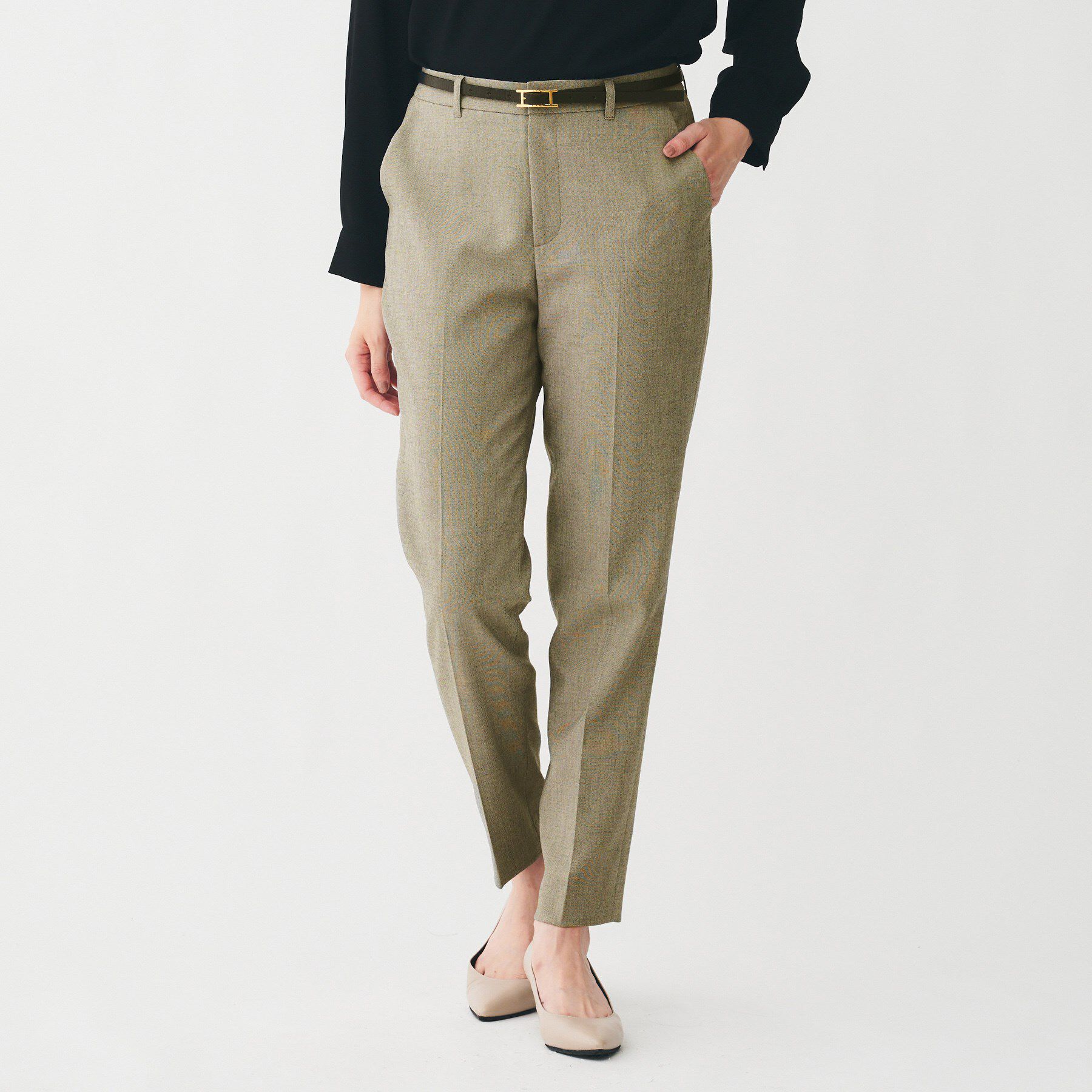 UNTITLED「【洗える/お仕事スーツ】ドライメランジ テーパードパンツ」|その他|