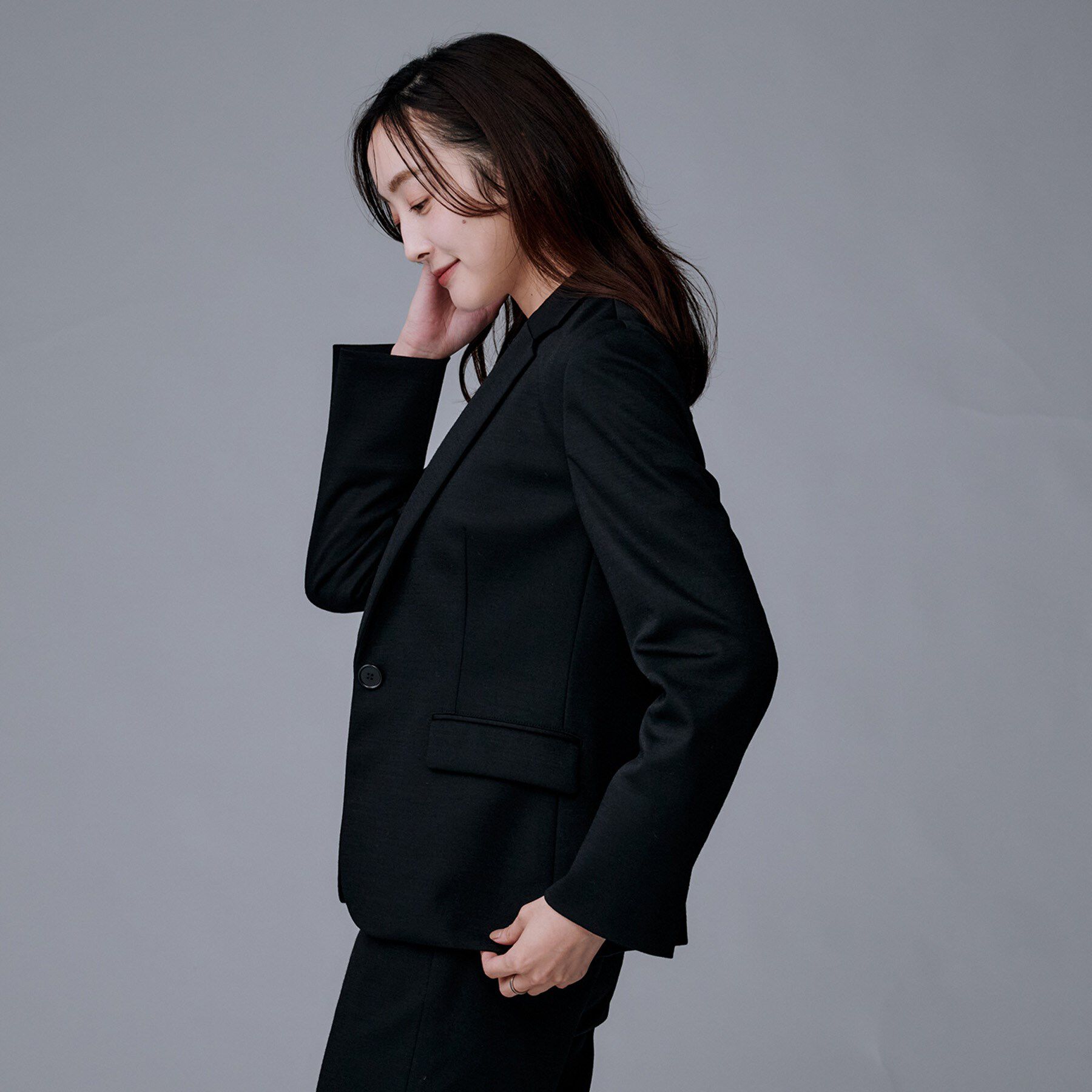 UNTITLED「【洗えるスーツ／ストレッチ】ウール混ジャージ テーラードジャケット」|テーラードジャケット|