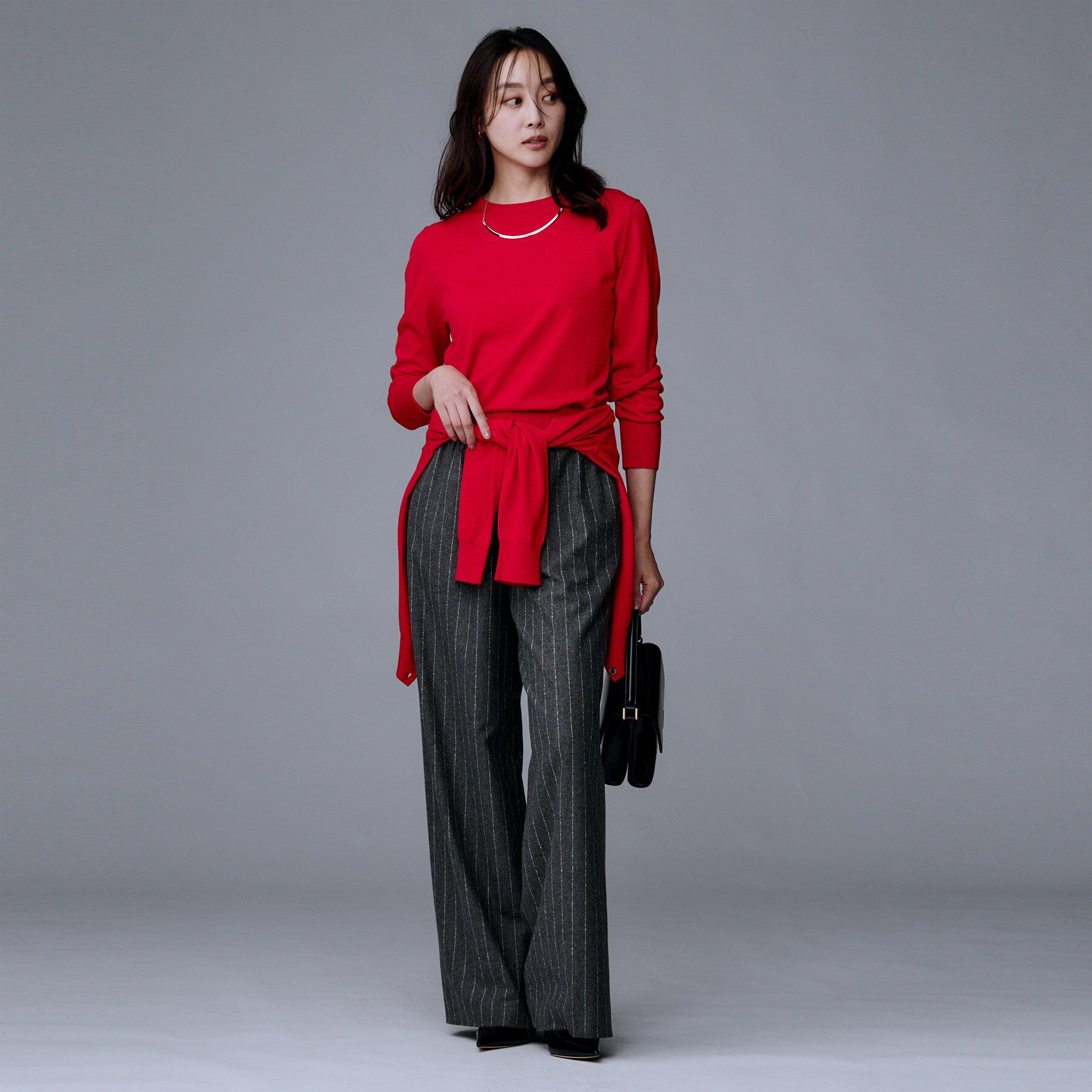 UNTITLED「【アンサンブル可/洗える/ウール100%】クルーネックウールニット」|ニット・セーター|