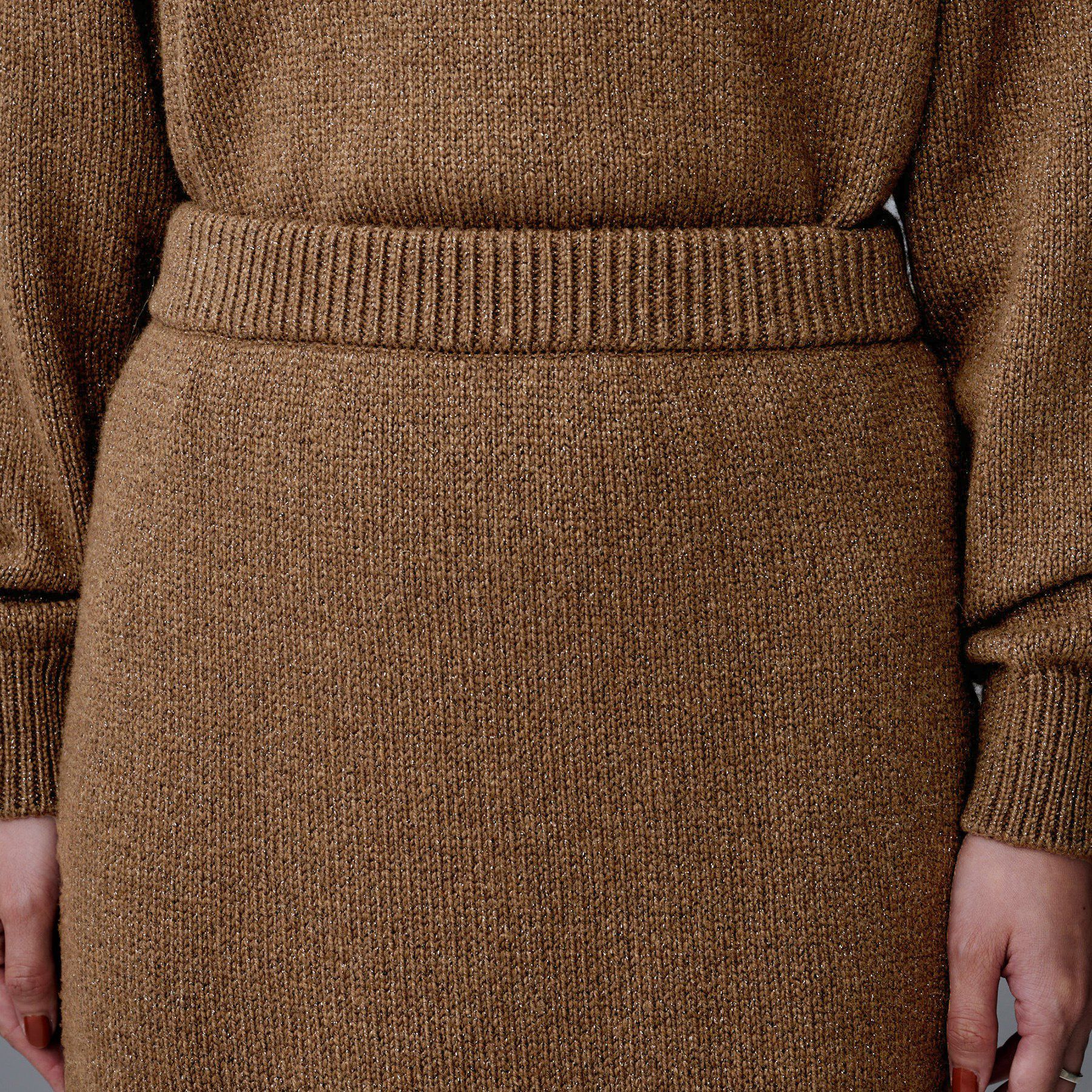 UNTITLED「【セットアップ可/ウエストゴム】ラメニットナロースカート」|スカート|