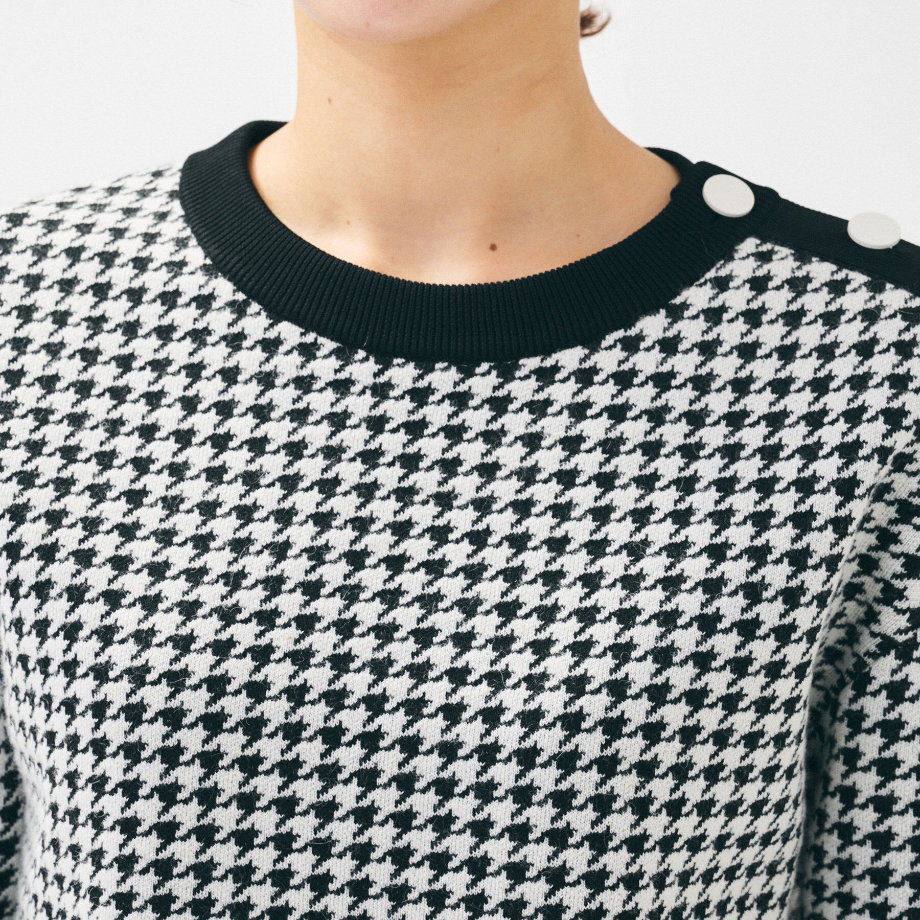 UNTITLED「【洗える/コンパクト丈】チドリジャカード プルオーバー」|ニット・セーター|