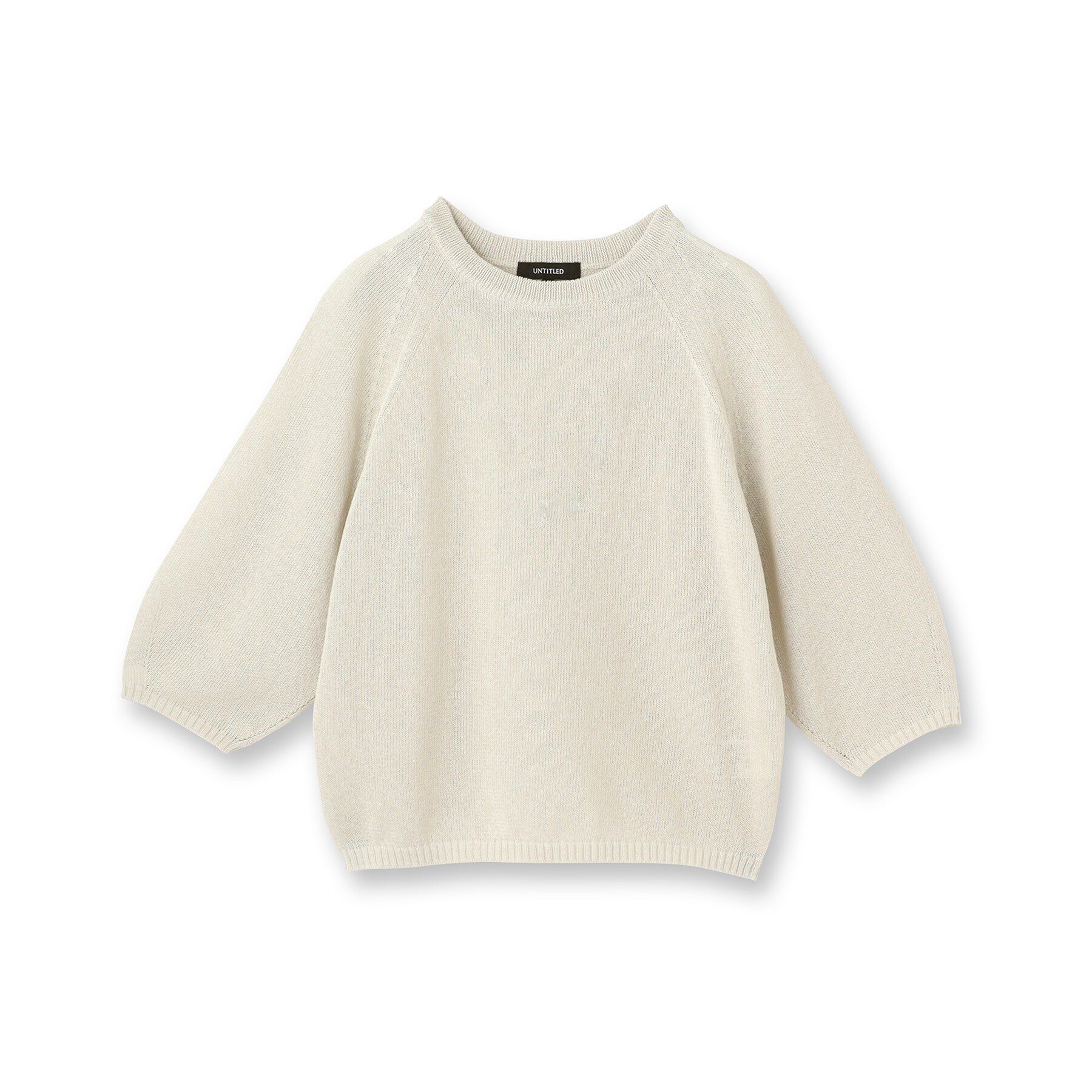 UNTITLED「【洗える/ゆったり/程よい透け感】クルーネックドライニット」|ニット・セーター|