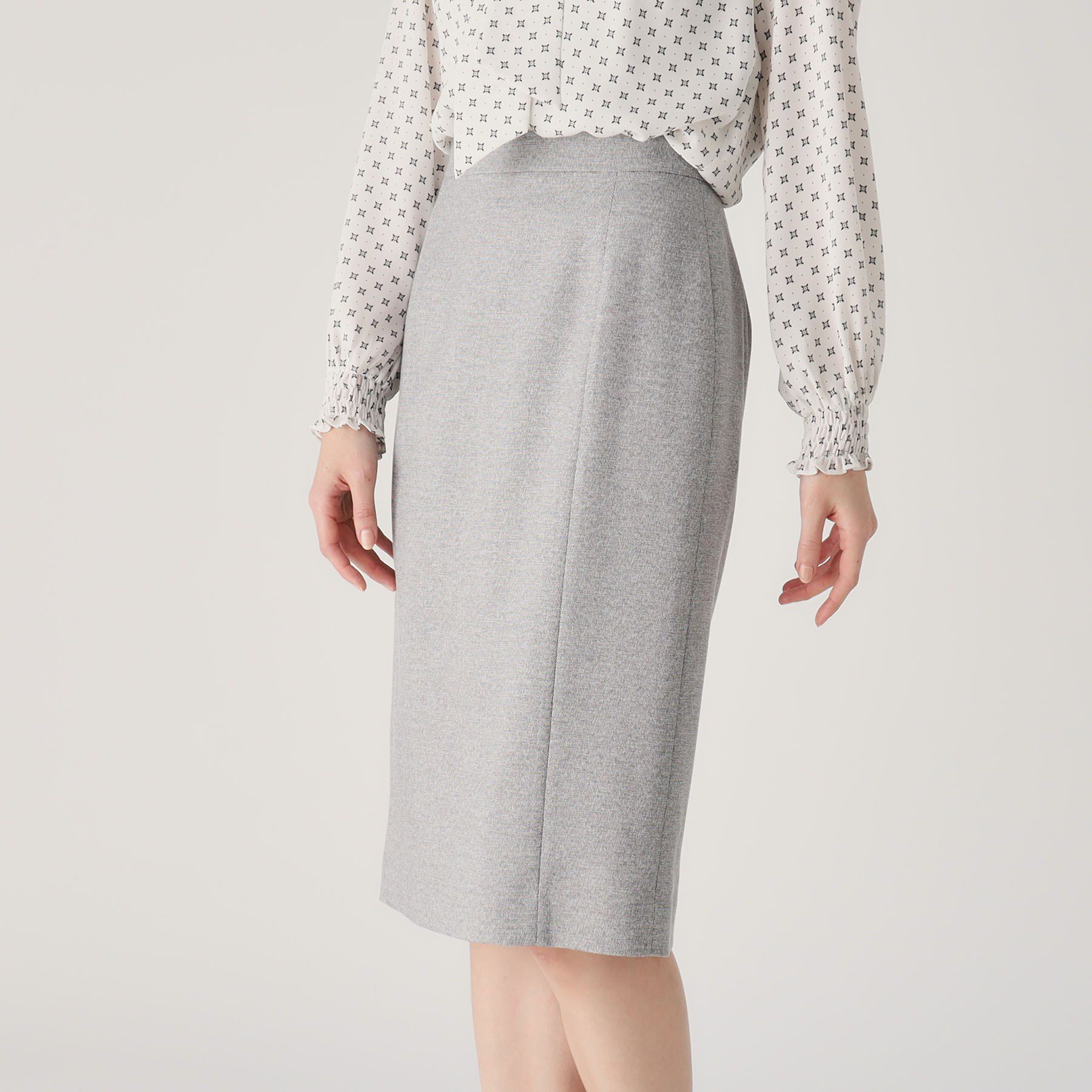 COUP DE CHANCE「【洗える／日本製／スーツ可】タイトスカート」|スカート|ライトグレー(411