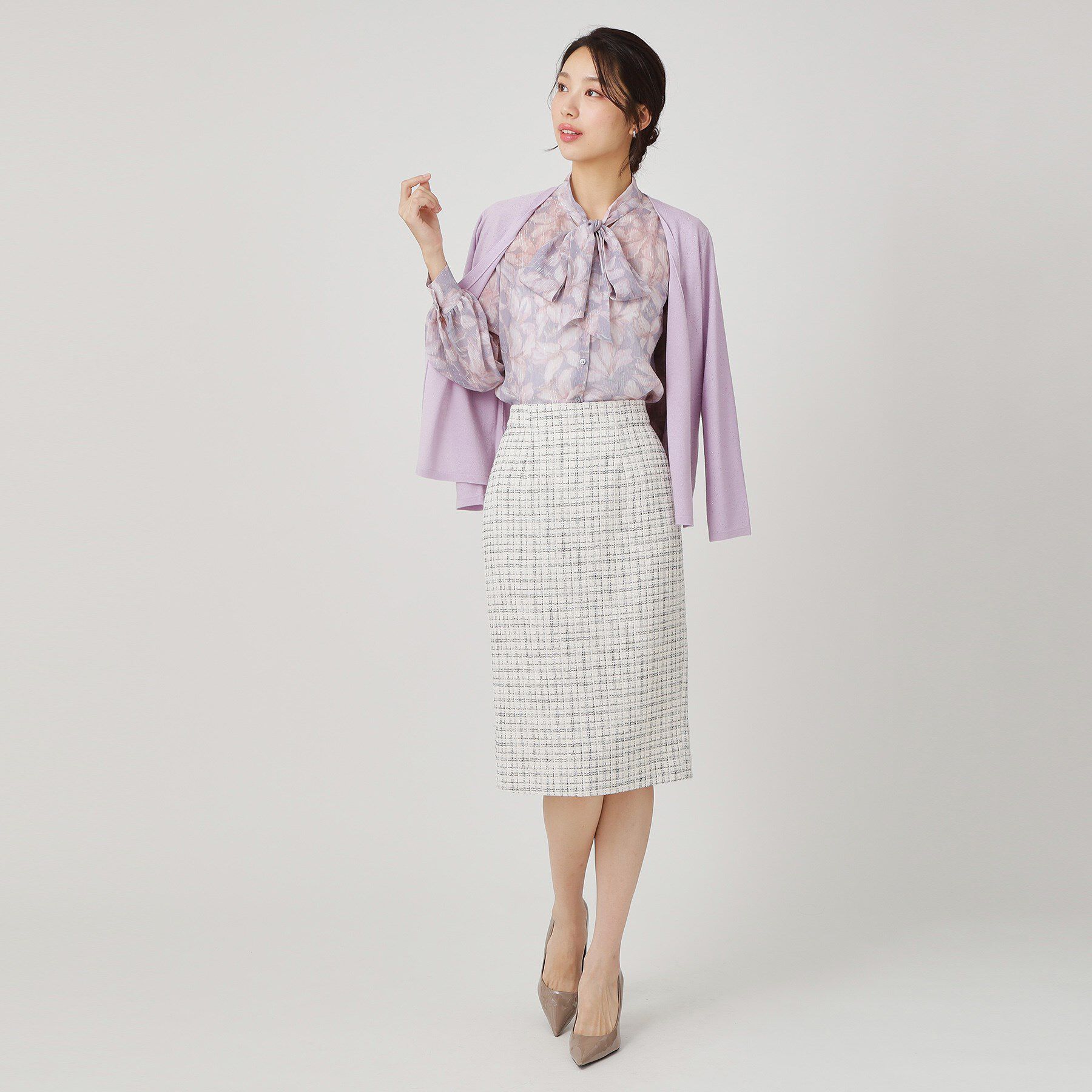 COUP DE CHANCE「【手洗い可】スパンコール入ニットカーディガン」|カーディガン|