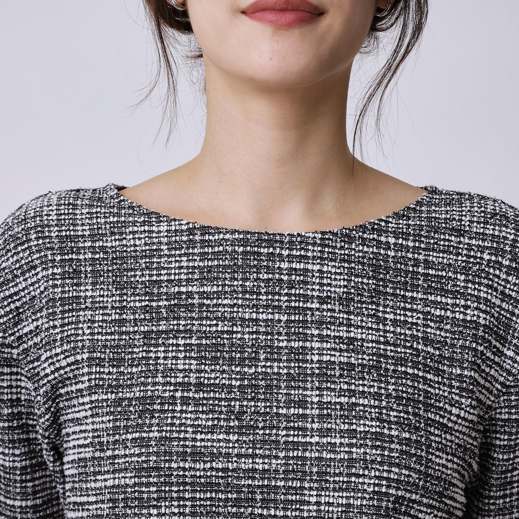 COUP DE CHANCE「【手洗い可／日本製／ジャージ素材／セットアップ可】ラメ意匠素材トップス」|Tシャツ・カットソー|