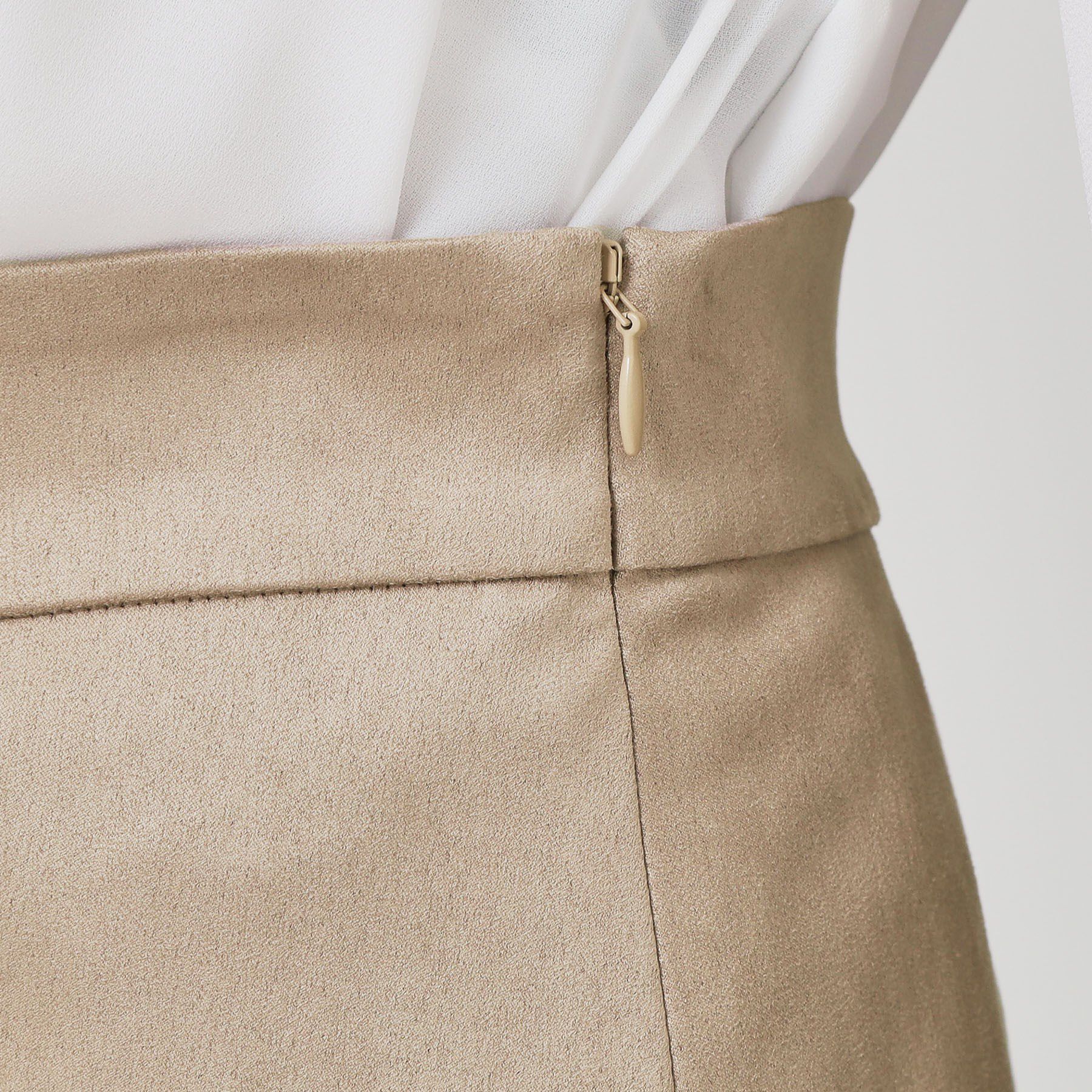 COUP DE CHANCE「【手洗い可／日本製／セットアップ可】スェード調素材フレアスカート」|スカート|