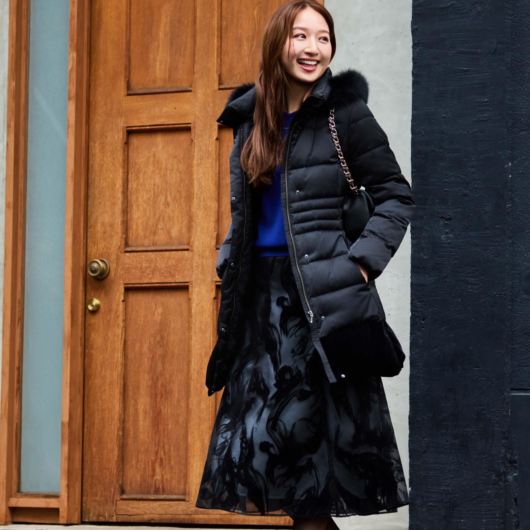 COUP DE CHANCE「【ミディ丈】ベルト付ダウンコート」|ダウン|