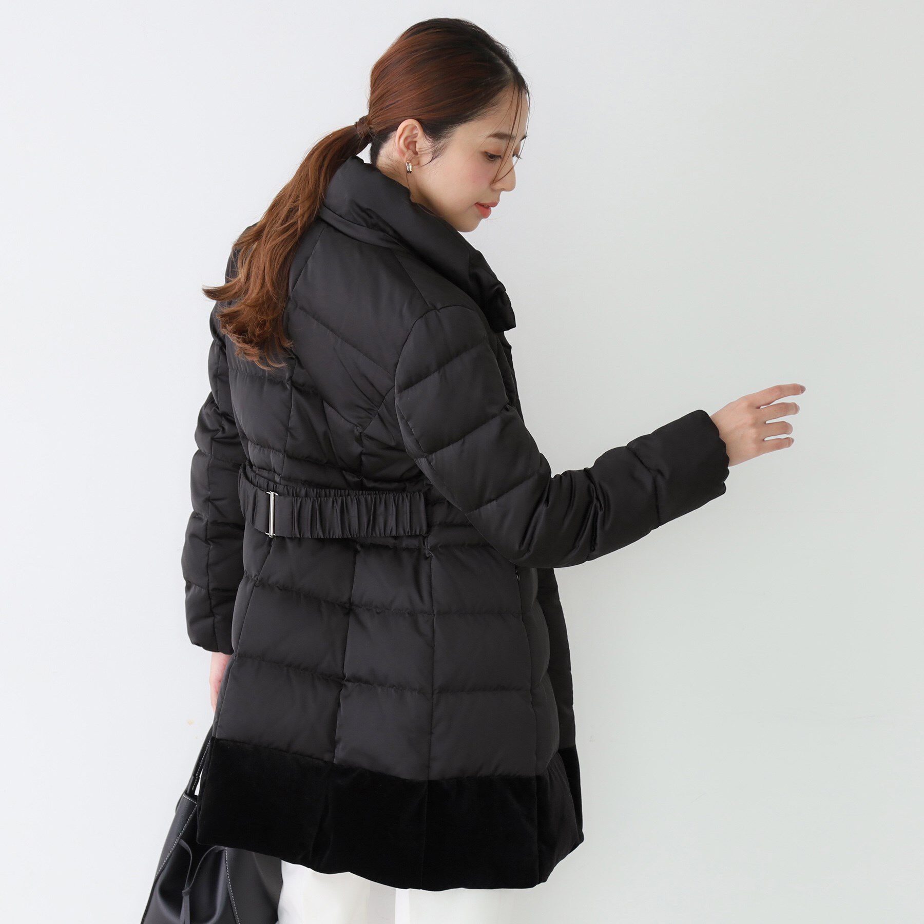 COUP DE CHANCE「【ミディ丈】ベルト付ダウンコート」|ダウン|