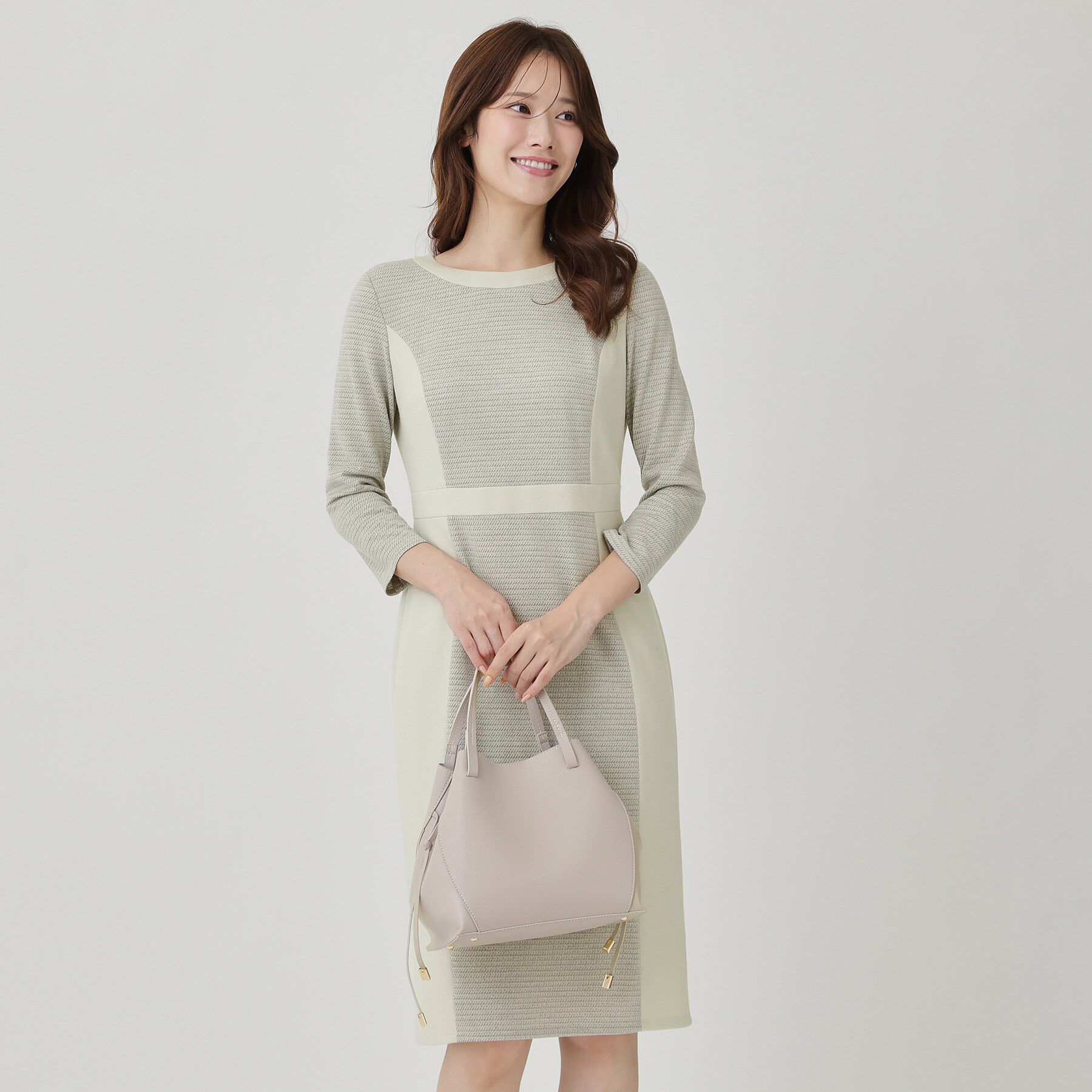 COUP DE CHANCE「【日本製／ラメ混】ジャージ素材タイトシルエットワンピース」|ワンピース|