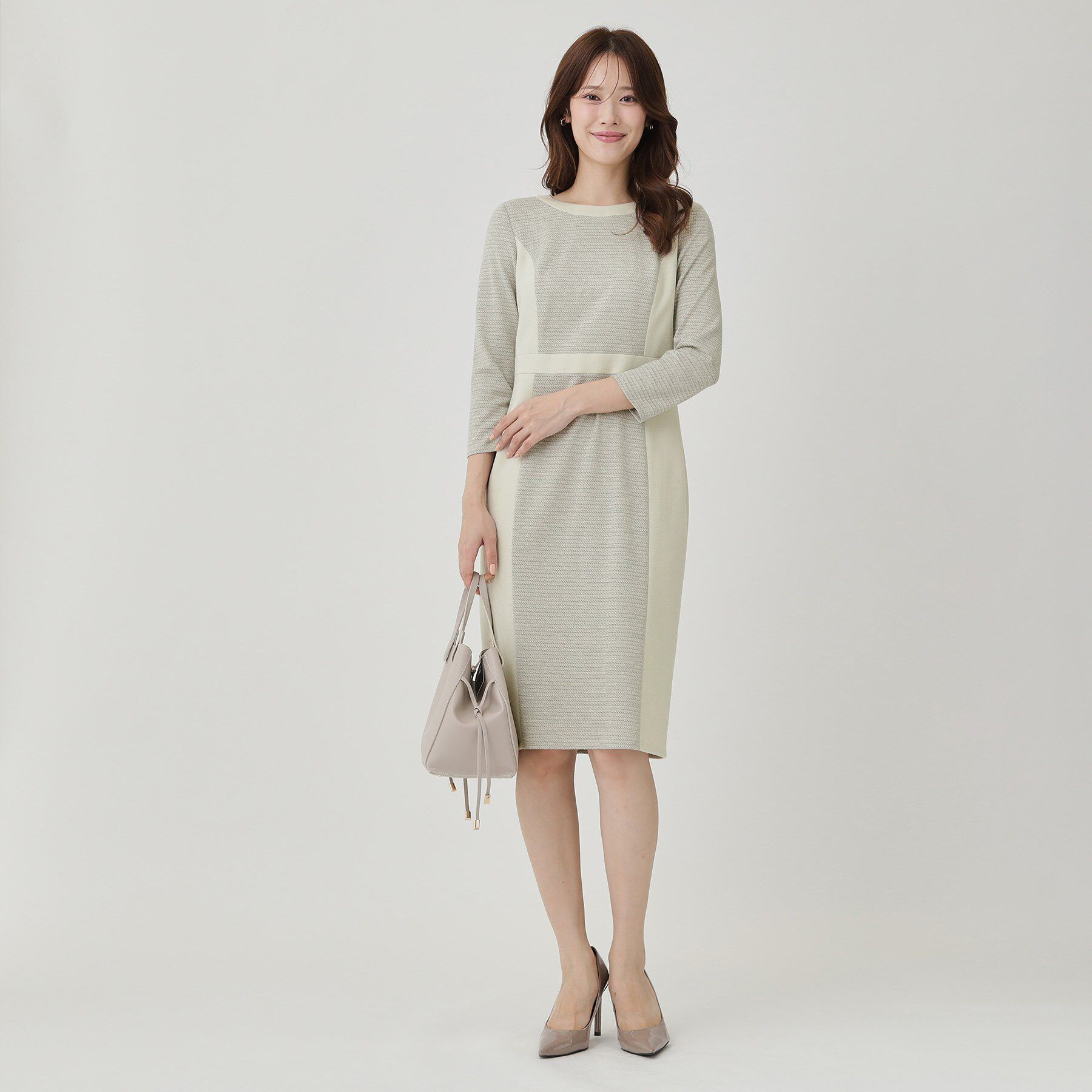 COUP DE CHANCE「【日本製／ラメ混】ジャージ素材タイトシルエットワンピース」|ワンピース|