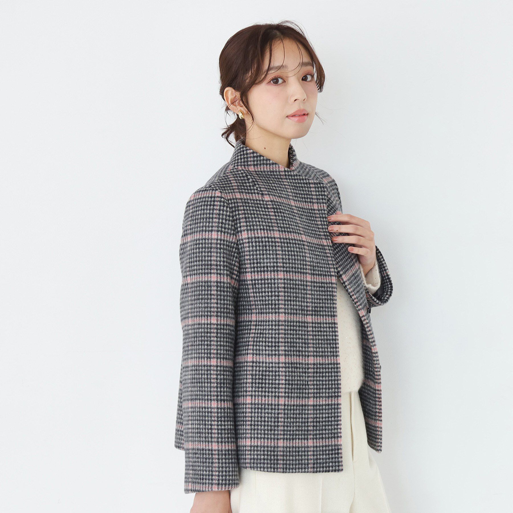 COUP DE CHANCE「【日本製】スタンドカラーのショート丈コート」|その他|ブラック(219)