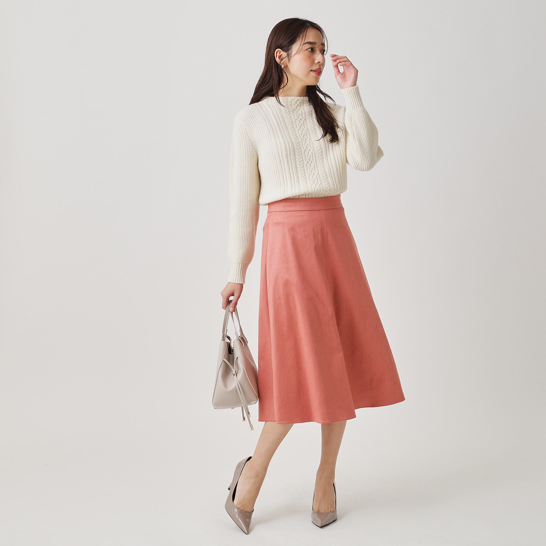 COUP DE CHANCE「【手洗い可／日本製】ケーブルデザインのニットトップス」|ニット・セーター|