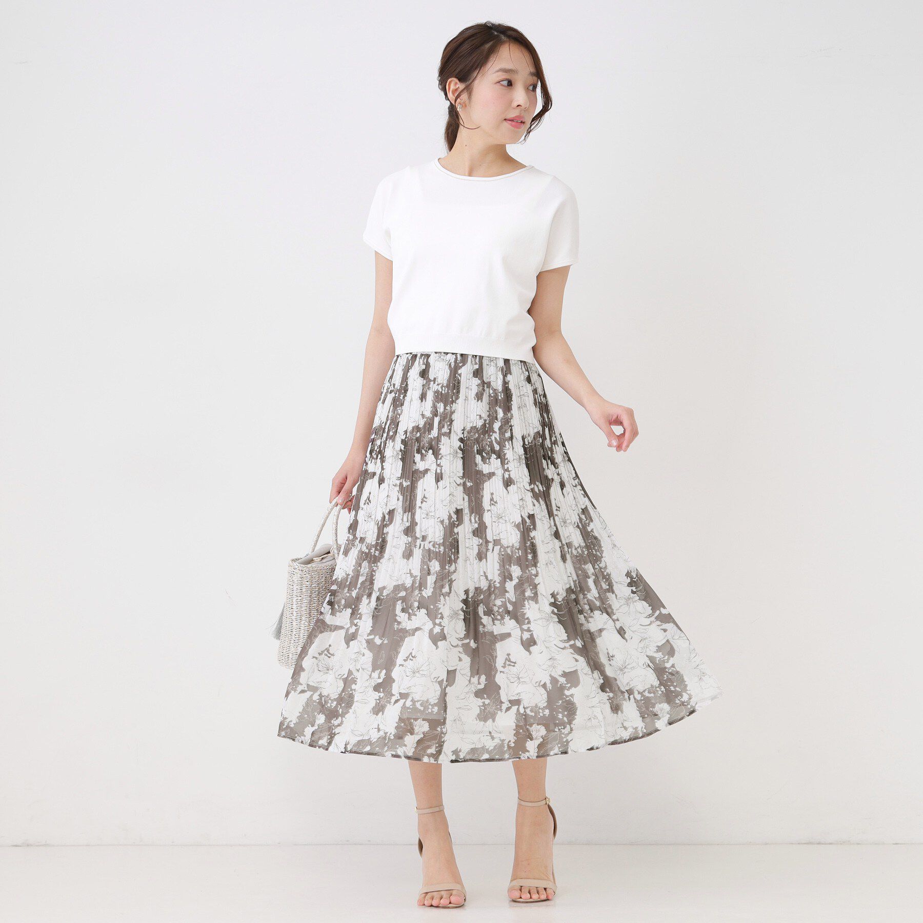 COUP DE CHANCE「【手洗い可】ニットトップスとプリーツスカートのセットアイテム」|スーツ|