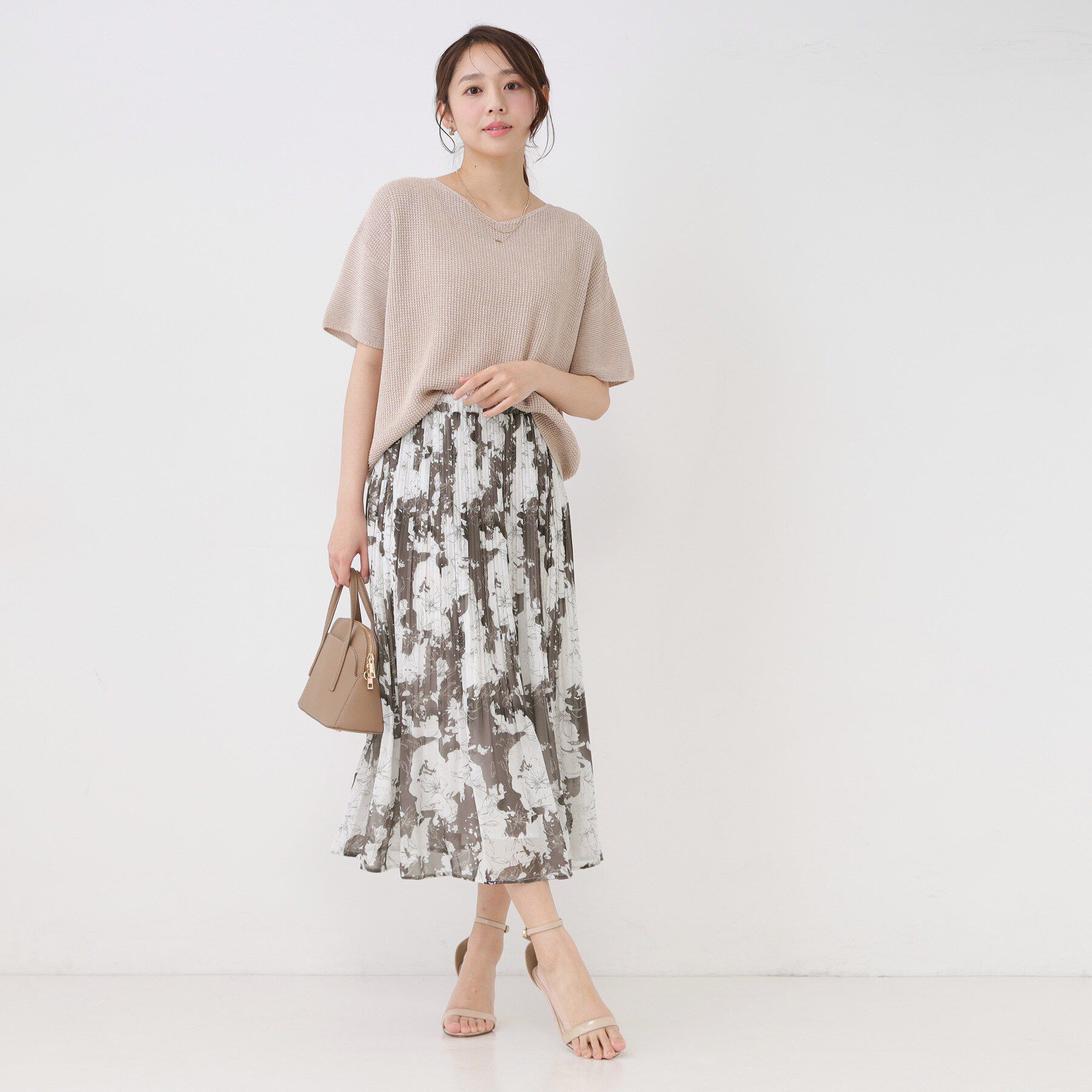 COUP DE CHANCE「【手洗い可】ニットトップスとプリーツスカートのセットアイテム」|スーツ|