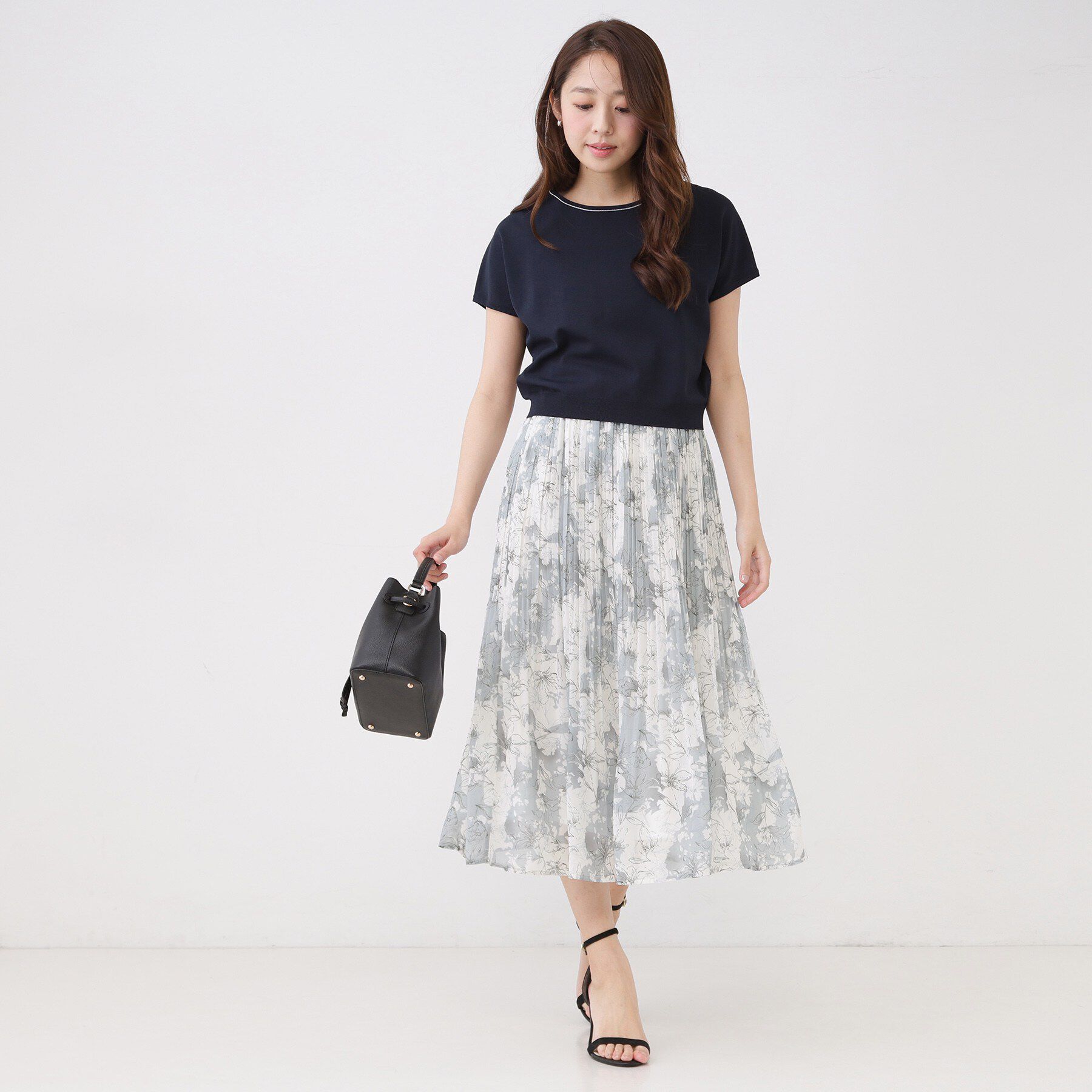 COUP DE CHANCE「【手洗い可】ニットトップスとプリーツスカートのセットアイテム」|スーツ|