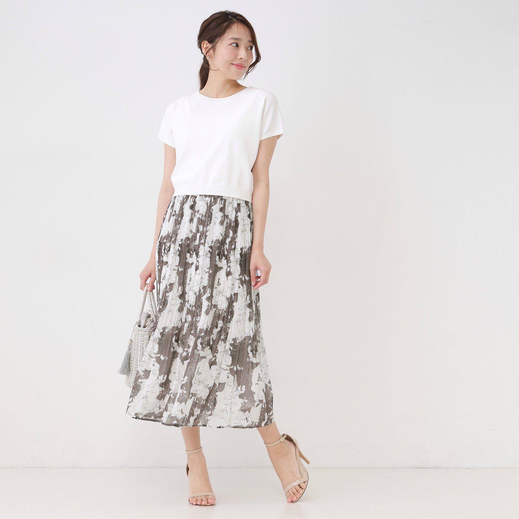 COUP DE CHANCE「【手洗い可】ニットトップスとプリーツスカートのセットアイテム」|スーツ|