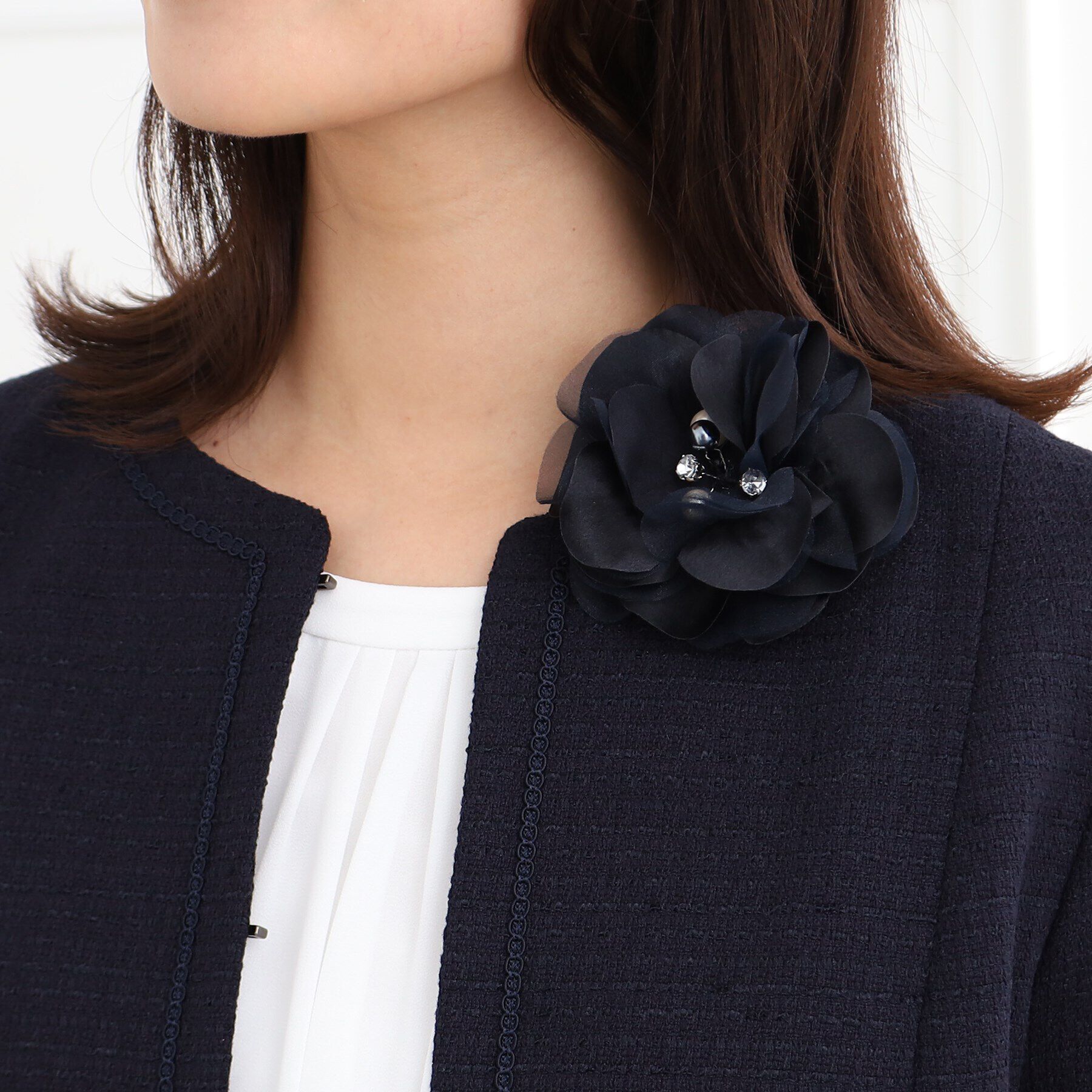 Reflect「【夏SALE／フォーマル】シアーフラワーコサージュ」|ブローチ・コサージュ|