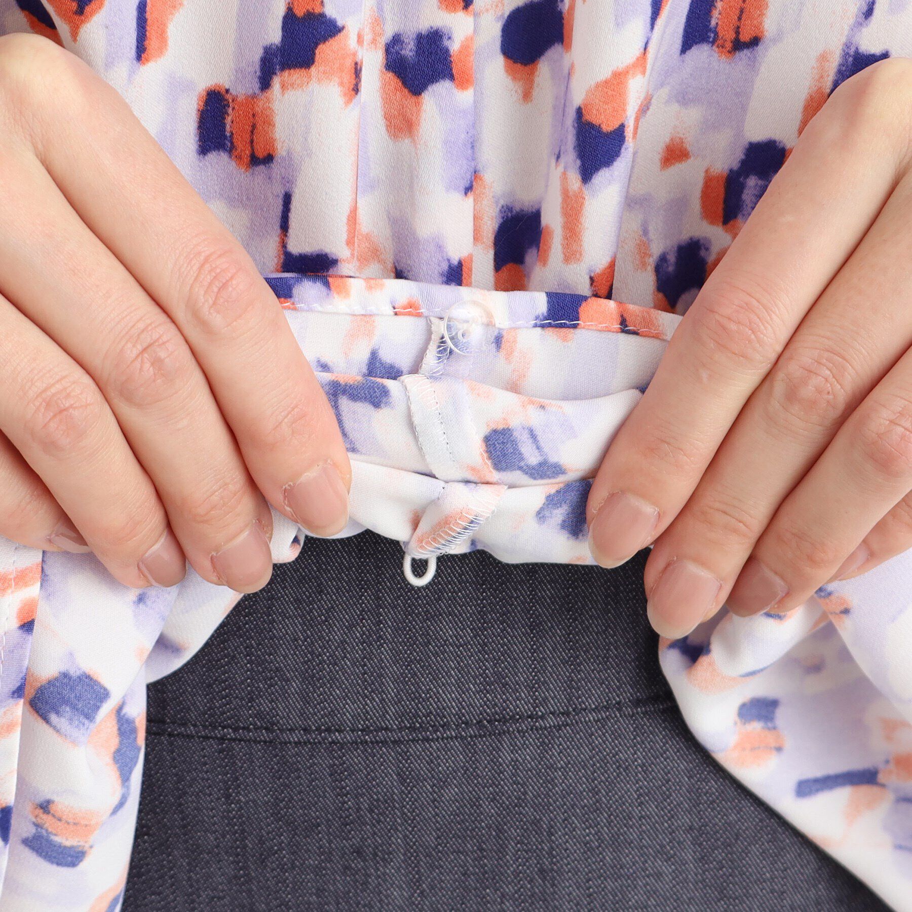 Reflect「【マシンウォッシュ可／セットアップ可】パフスリーブプリントブラウス」|シャツ・ブラウス|