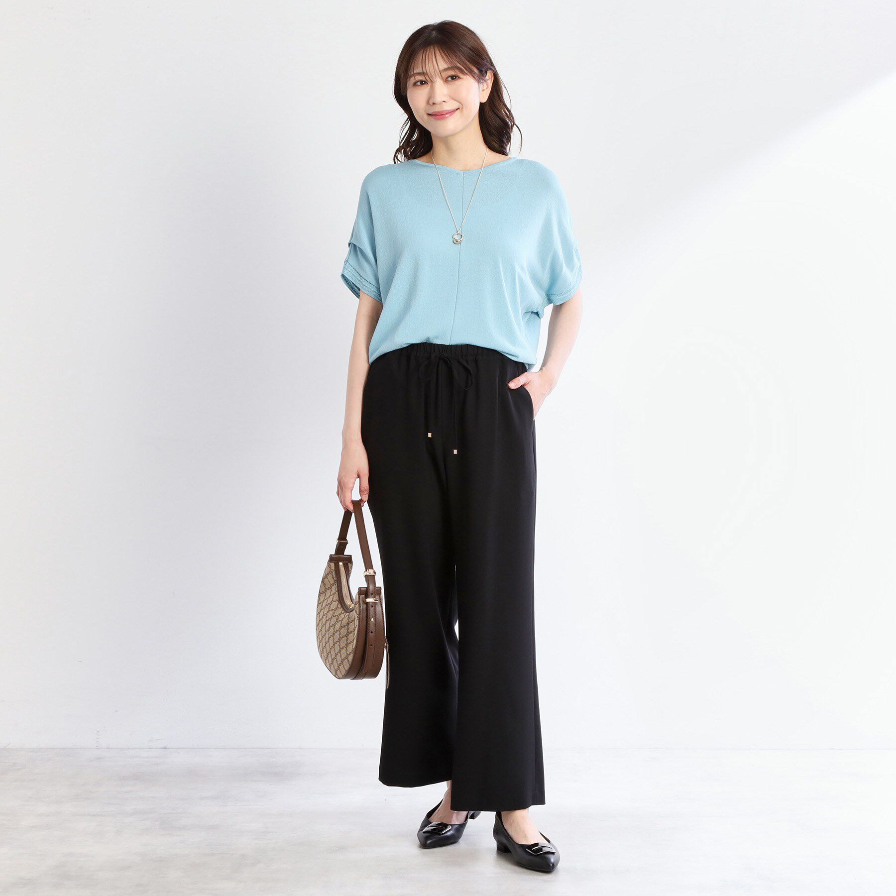 Reflect「【接触冷感／マシンウォッシュ可／ウエスト総ゴム】ワイドシルエットパンツ」|その他|