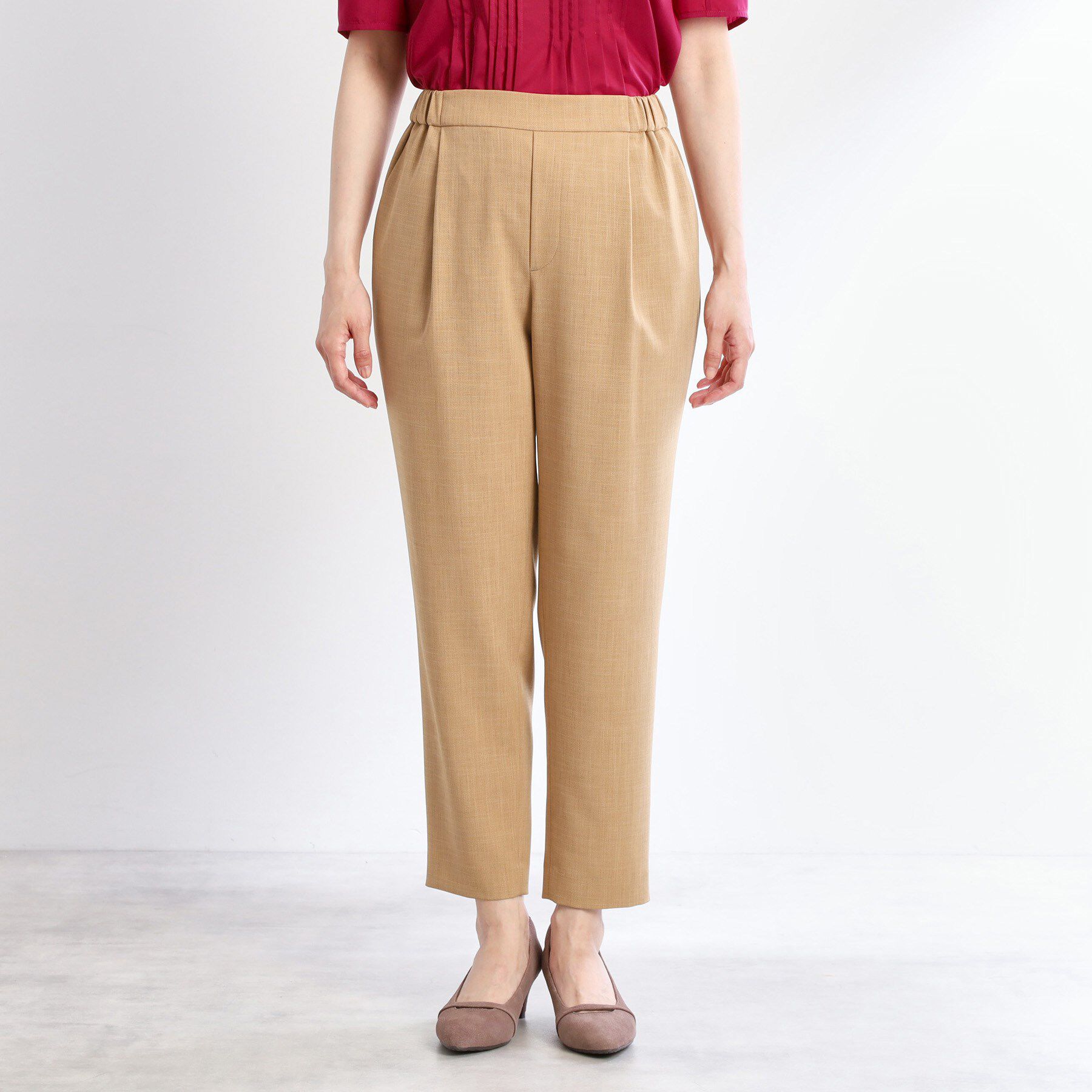 Reflect「【マシンウォッシュ可／ウエストゴム仕様】キレイめリラクシーパンツ」|その他|