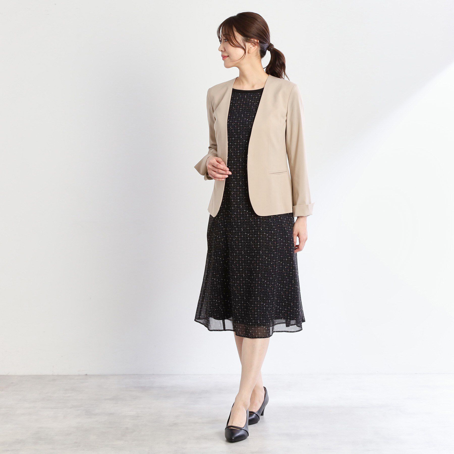 Reflect「【洗える／セットアップ可】ノーカラージャケット」|ノーカラージャケット|