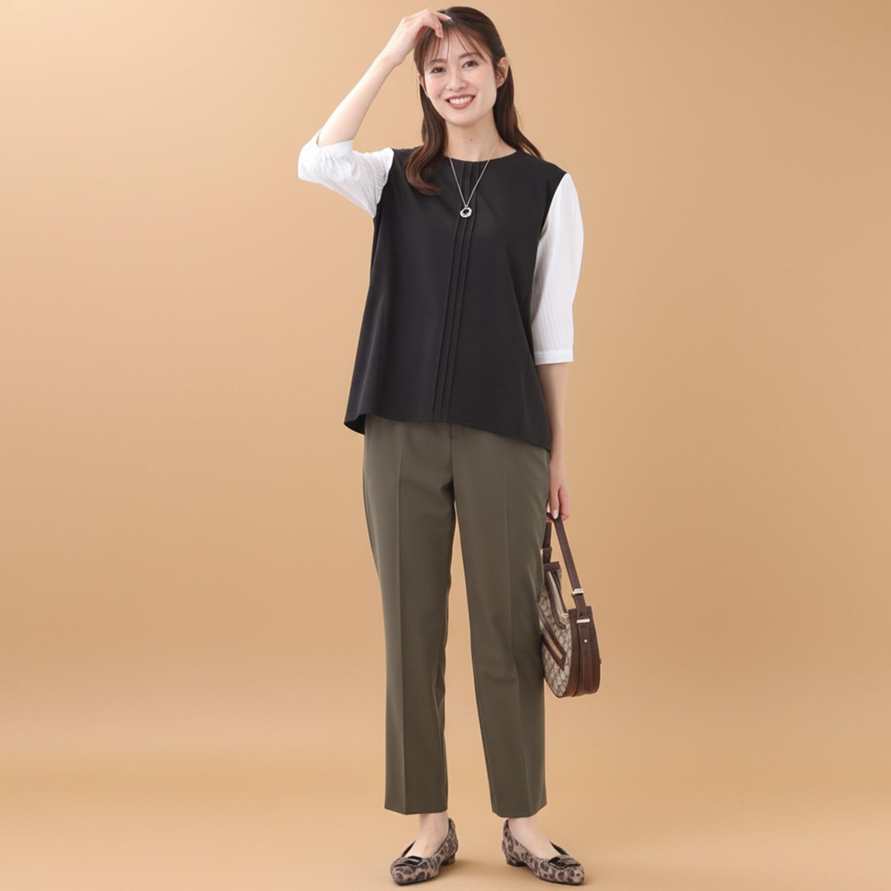 Reflect「【アウターを着てもすっきり／体型カバー／腰周りが気にならない】長め丈プルオーバージャージ」|Tシャツ・カットソー|