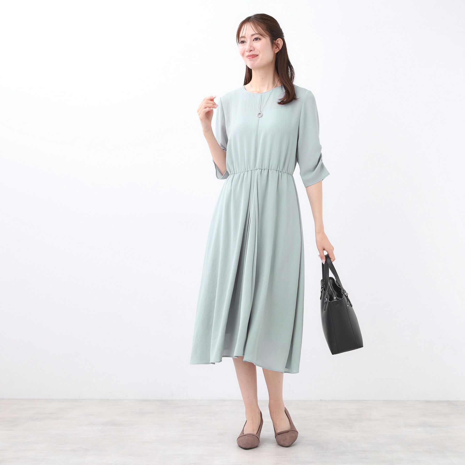 Reflect「【吸水速乾／防しわ】シルキープリーツワンピース」|ワンピース|