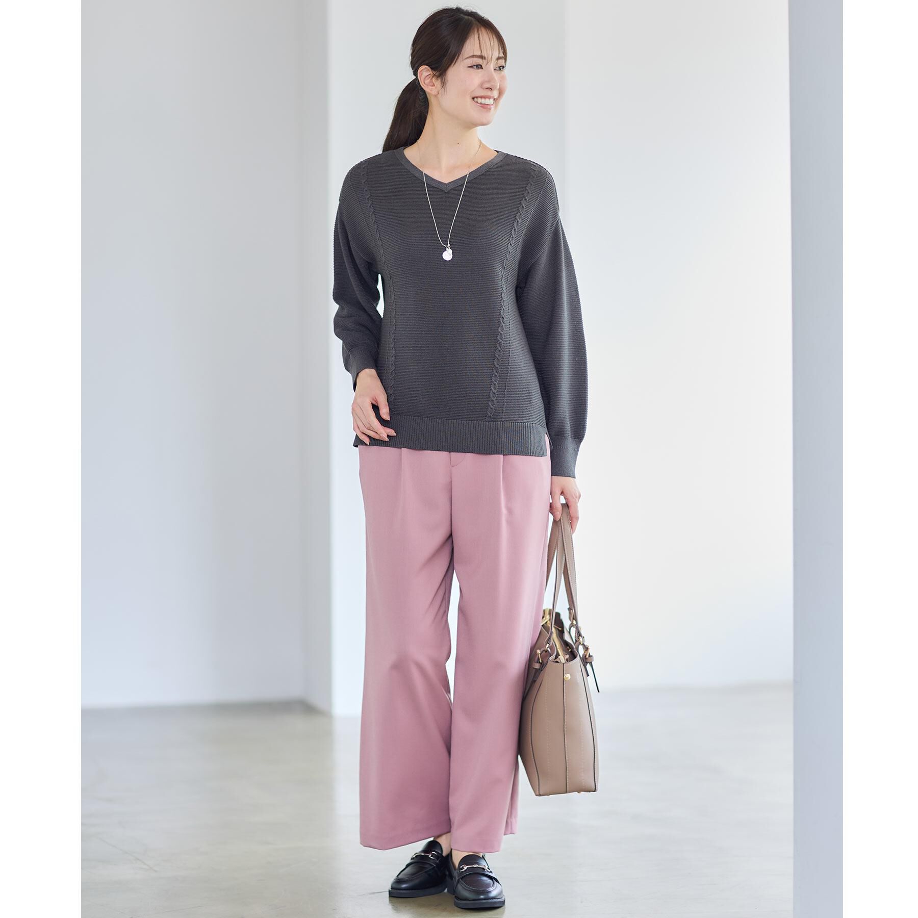 Reflect「【パンツ合わせにぴったり◎】ゆったりオフボディニット」|ニット・セーター|