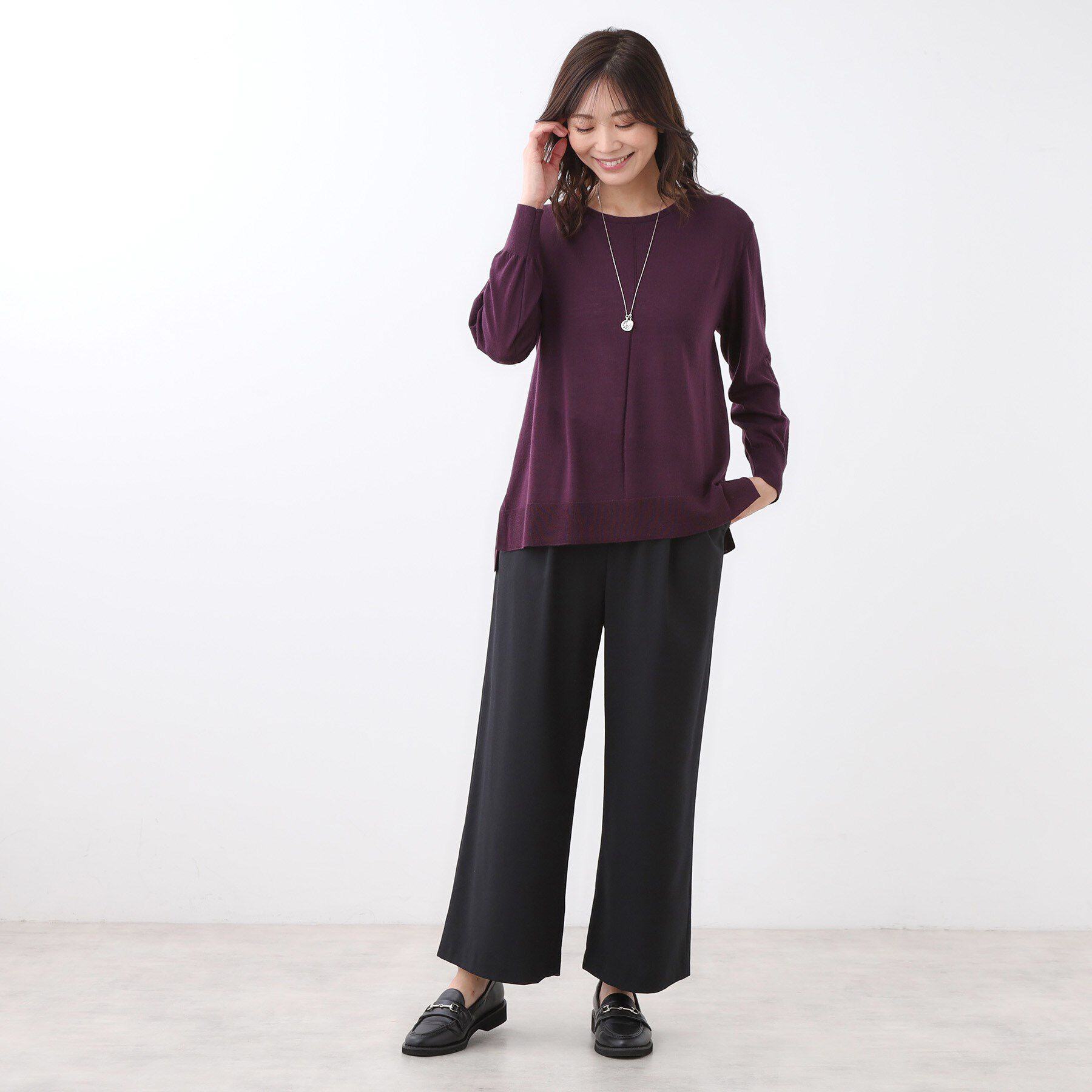 Reflect「【すっきりシルエット】ワイドクロップドパンツ」|その他|