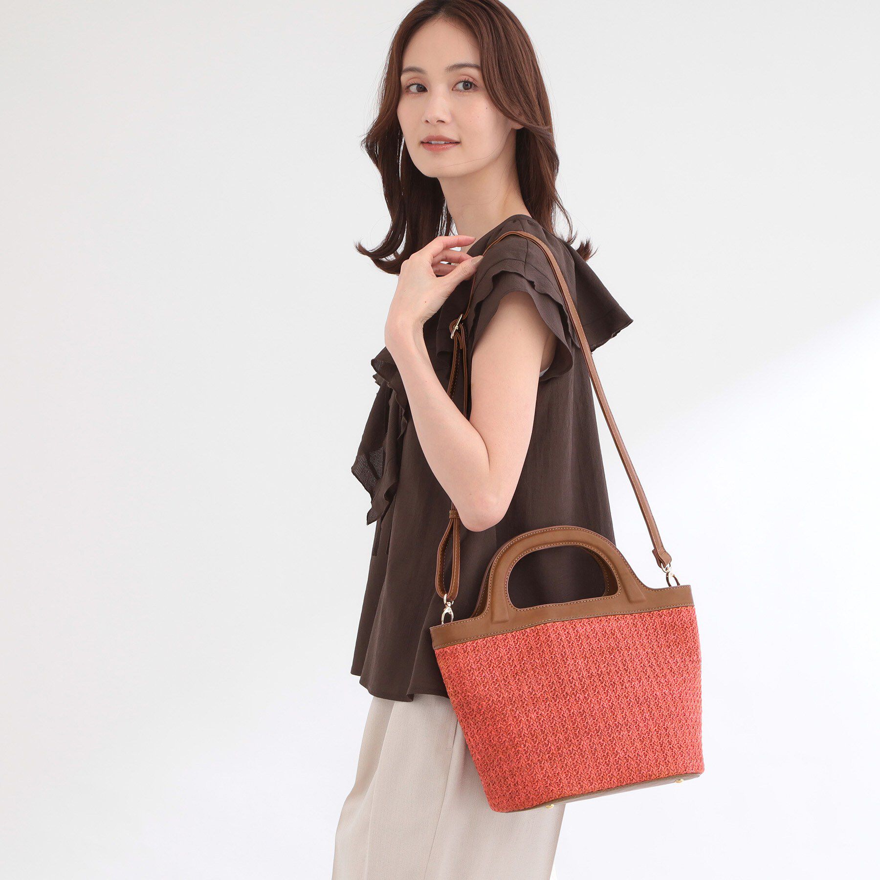 Reflect「【ショルダー付き】雑材風バッグ」|ショルダー・メッセンジャー|