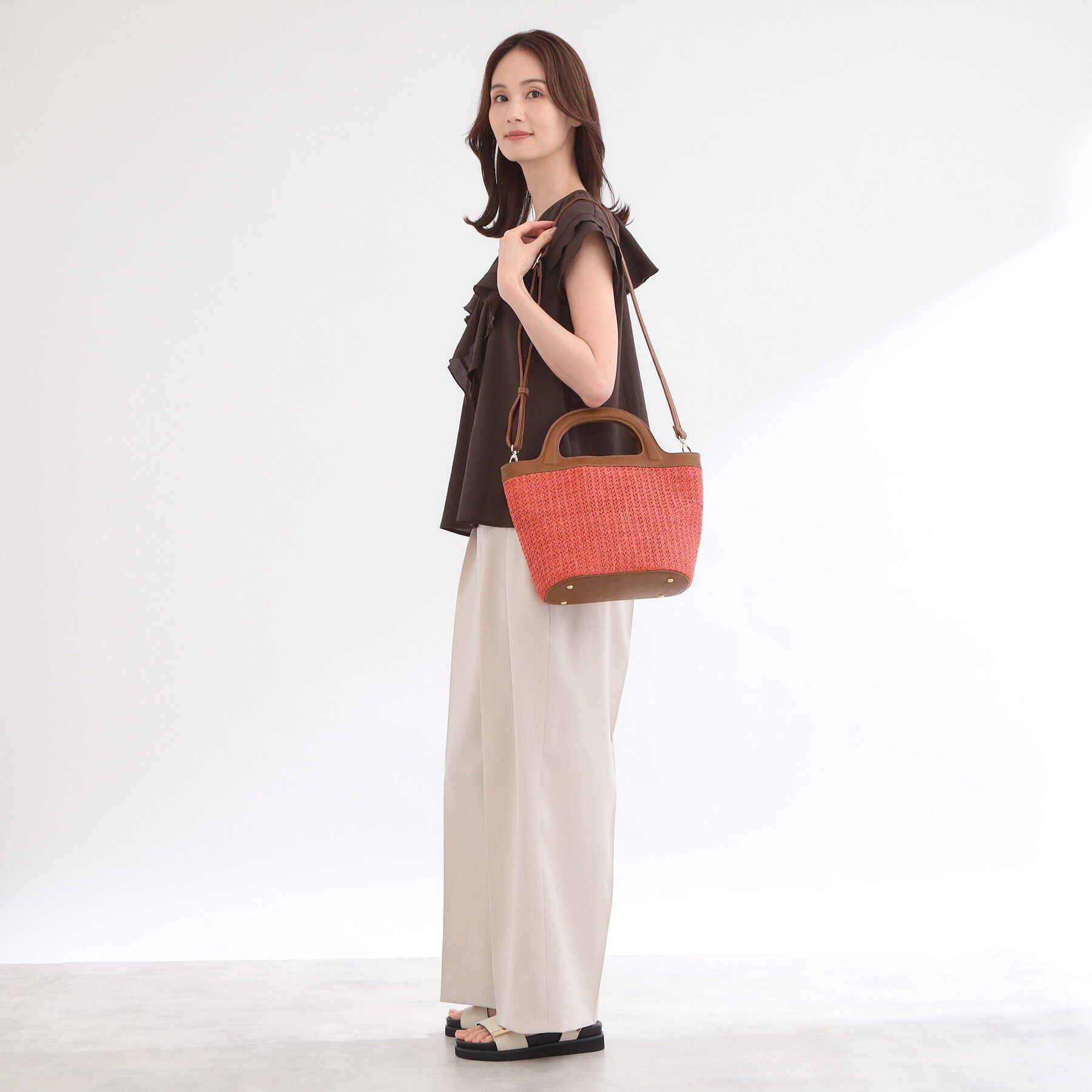 Reflect「【ショルダー付き】雑材風バッグ」|ショルダー・メッセンジャー|