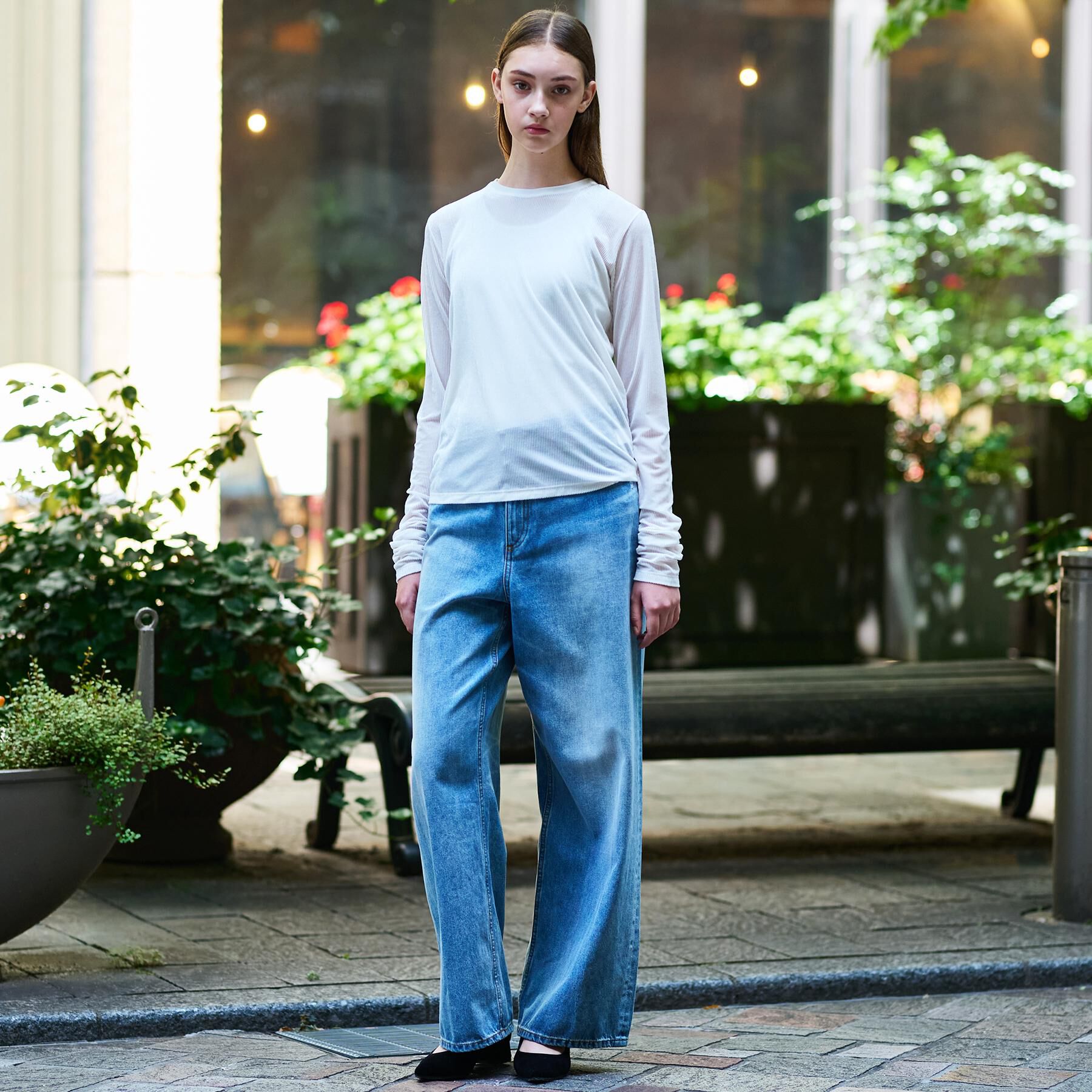 DRESSTERIOR「【洗える/リブベロア】シアーリブベロアカットソー」|Tシャツ・カットソー|