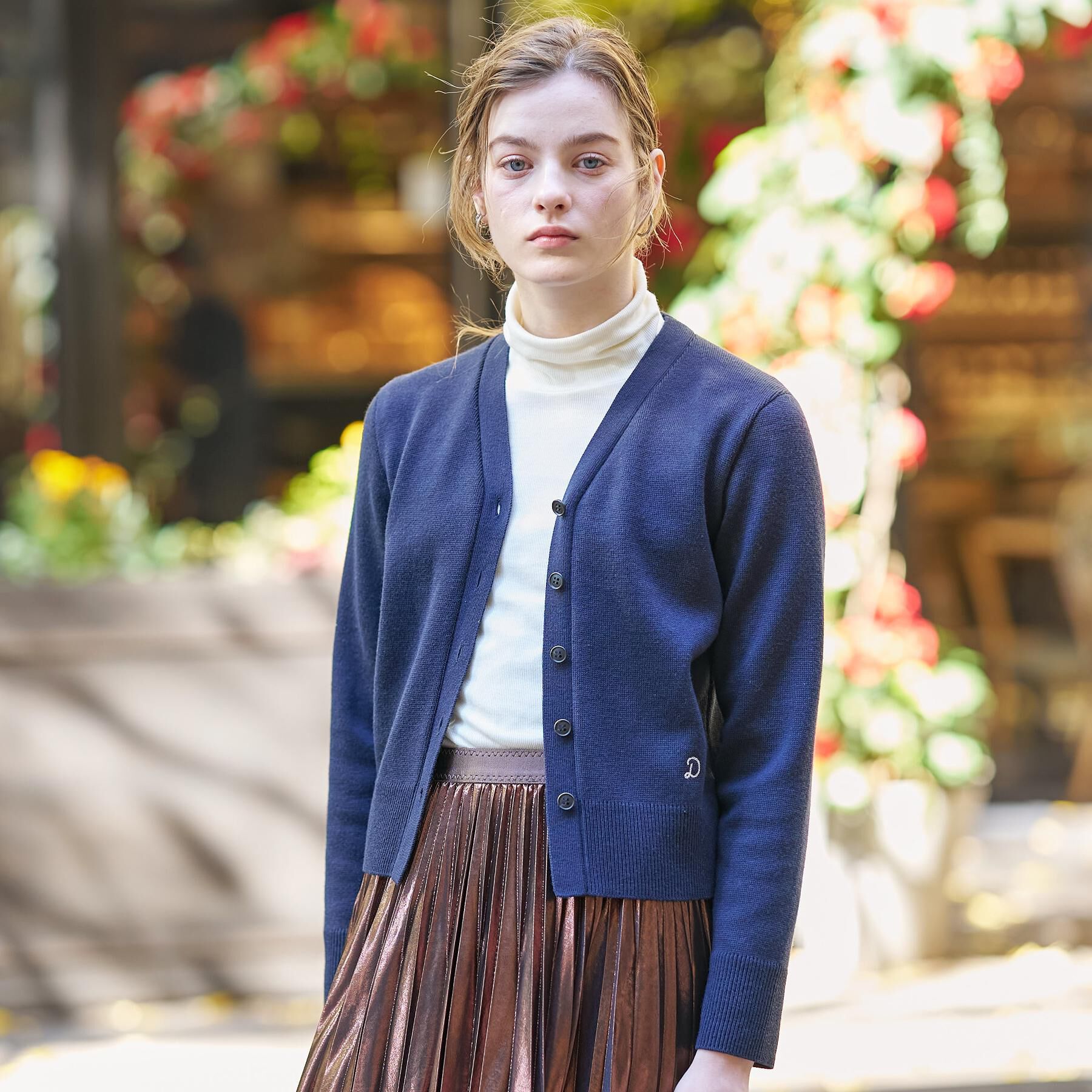 DRESSTERIOR「ミラノリブカーディガン」|カーディガン|ネイビー(094)