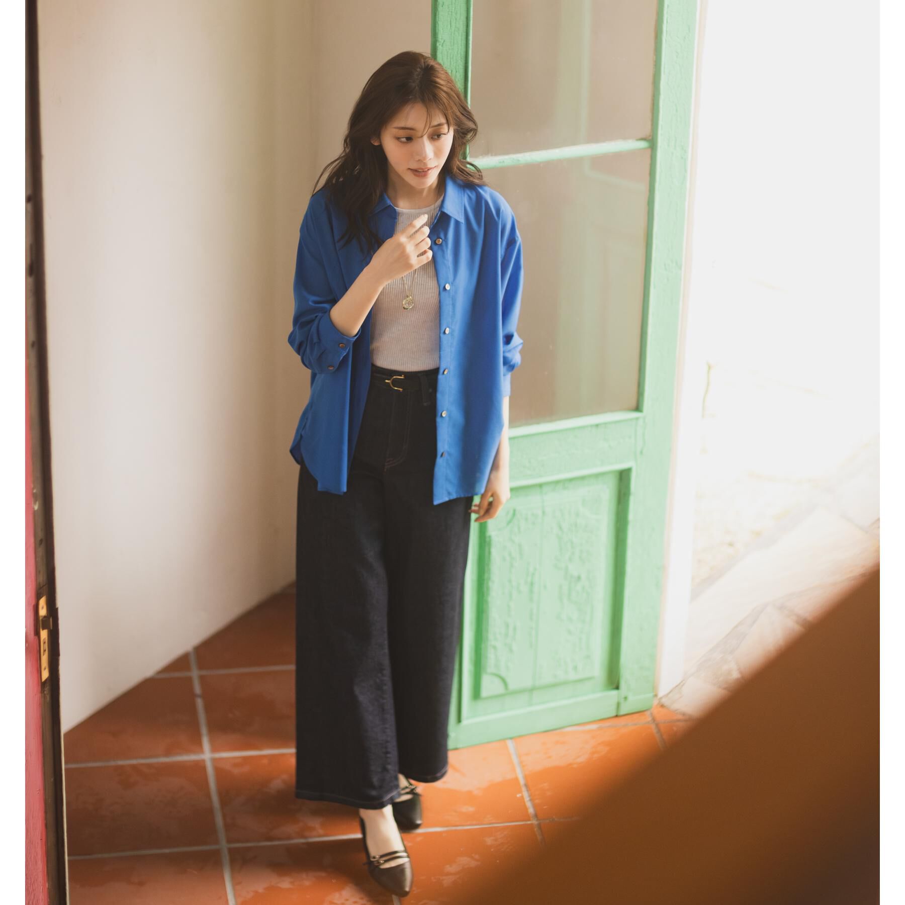 grove「【SOMETHING&times;grove別注】LISAWIDE DENIM PANTS」|デニム|