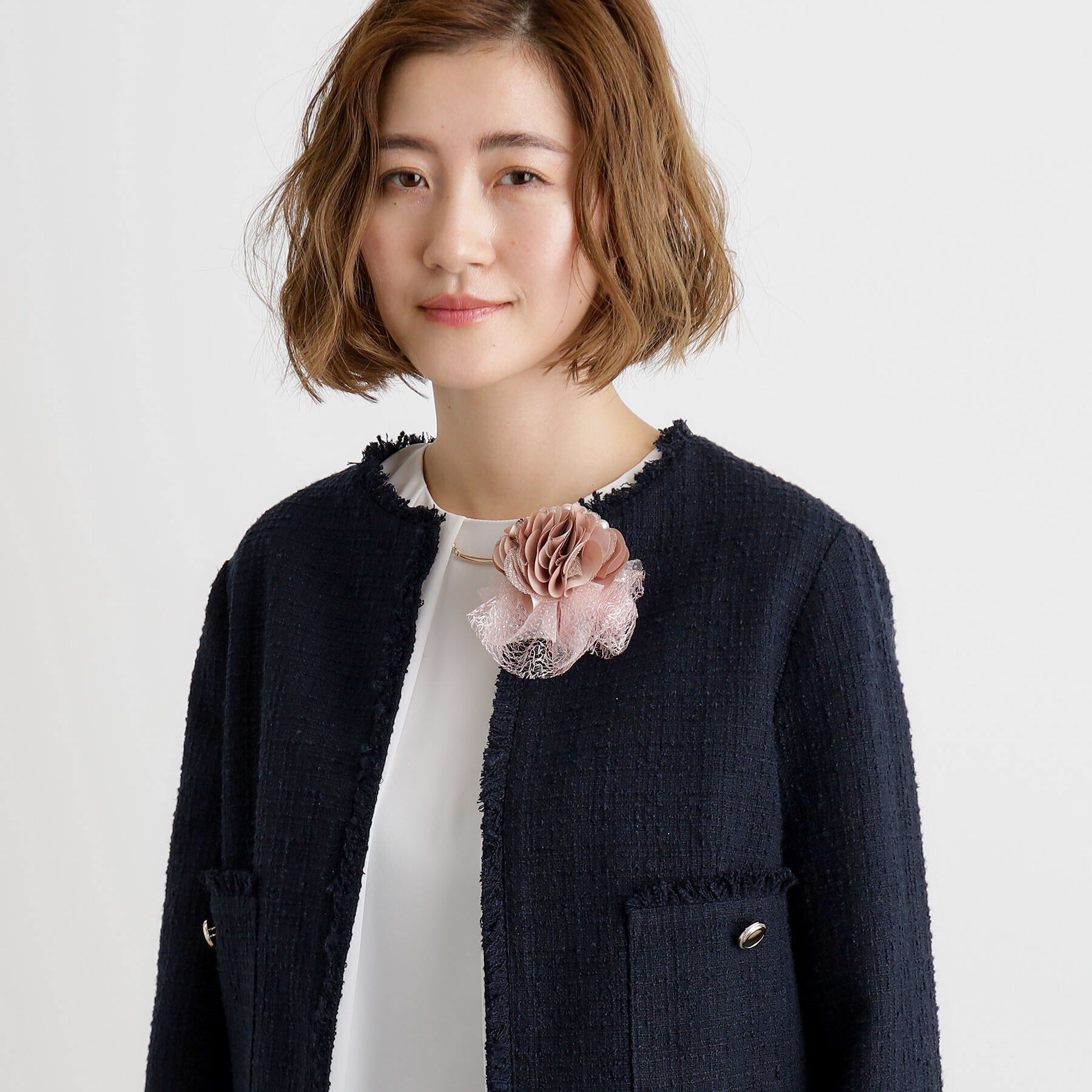 grove「フラワーシフォンパール調コサージュ【入卒対応可】」|ブローチ・コサージュ|