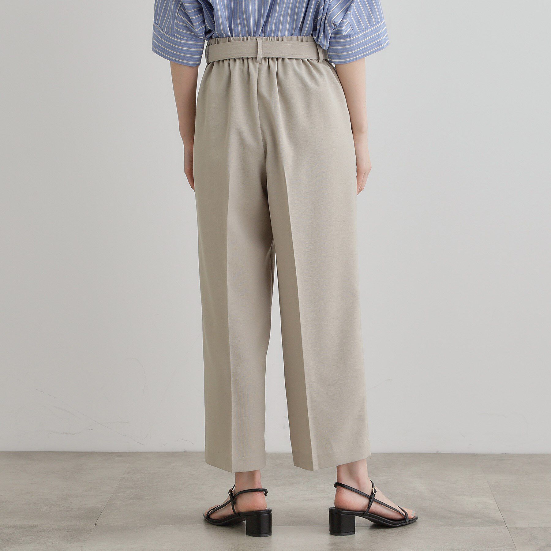 grove「【夏に嬉しい機能付き】リネンライクベルトワイドパンツ」|その他|