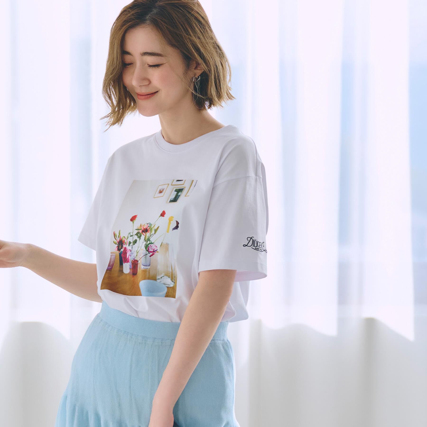 grove「【コラボITEM】DILIGENCE PARLOUR フォトベーシックTシャツ」|Tシャツ・カットソー|ピンク・レッド系フラ