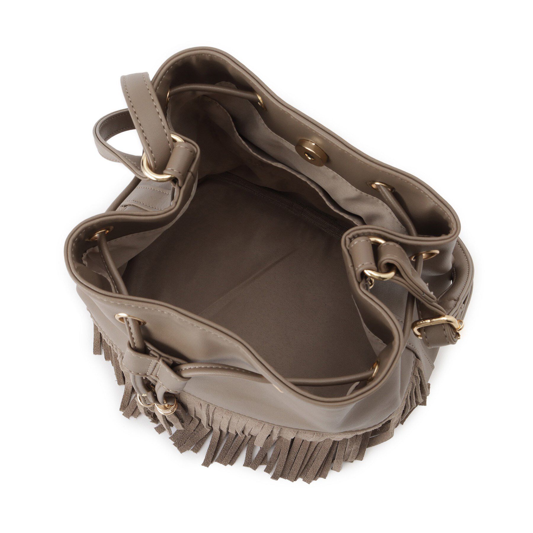 grove「スエードフリンジ巾着ショルダーバッグ」|ショルダー・メッセンジャー|