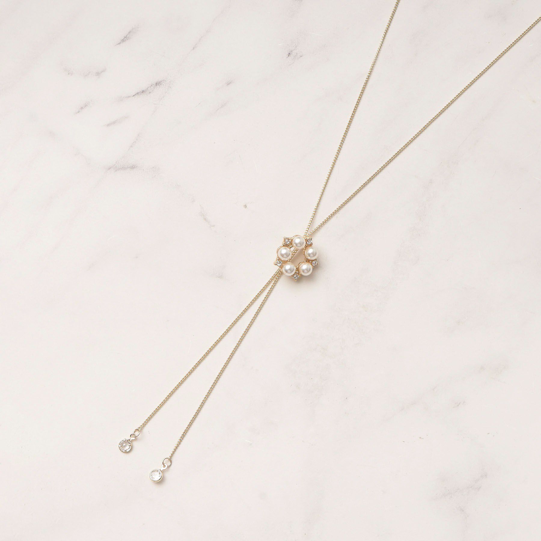 grove「サークルパール調スライドネックレス」|ネックレス|ゴールド(007)